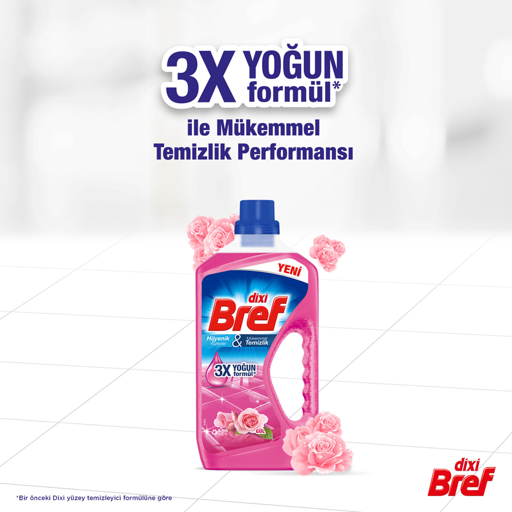 Dixi Bref Gül Yüzey Temizleyici 900 Ml - Görsel 3