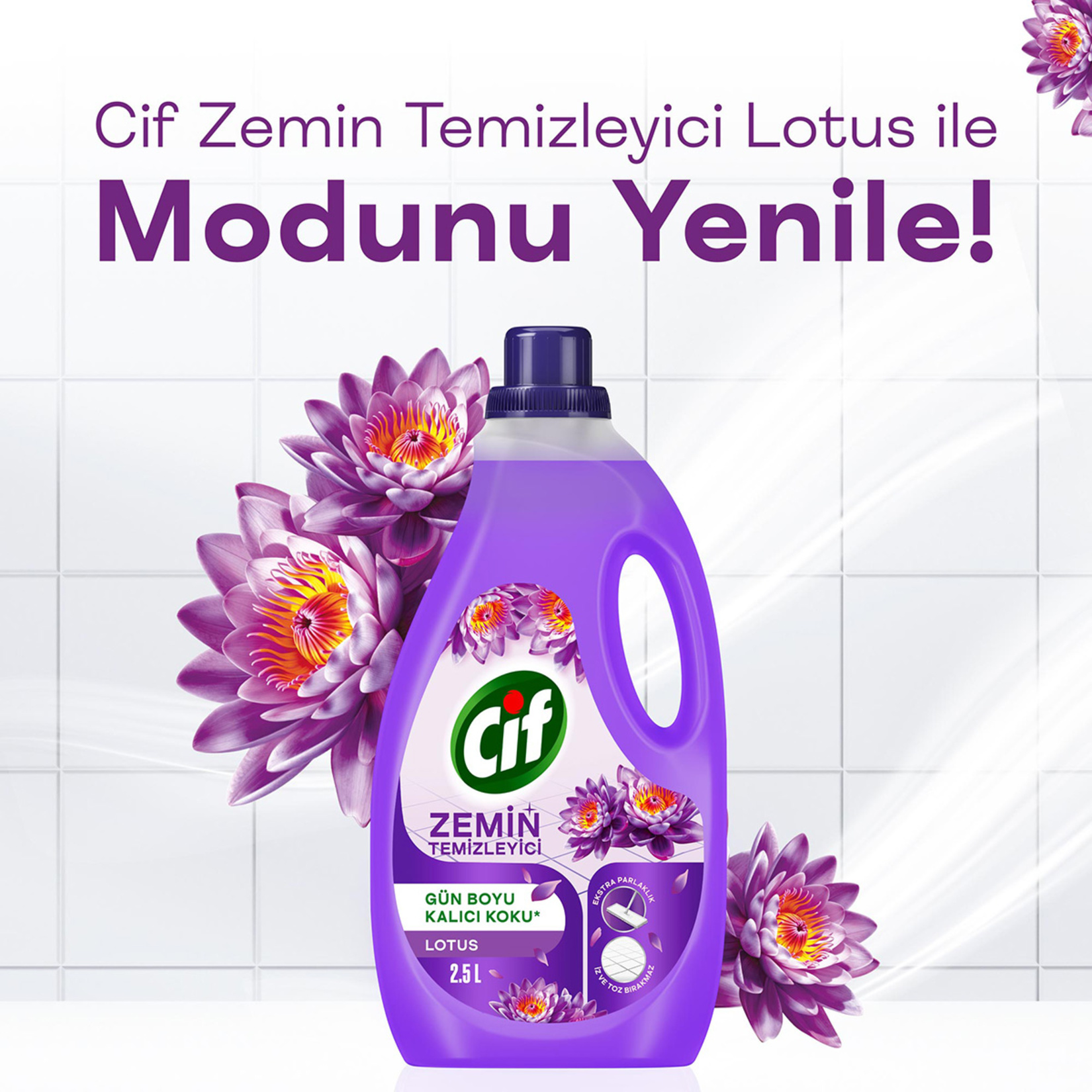 Cif Zemin Temizleyici Lotus 2500 Ml - Görsel 3