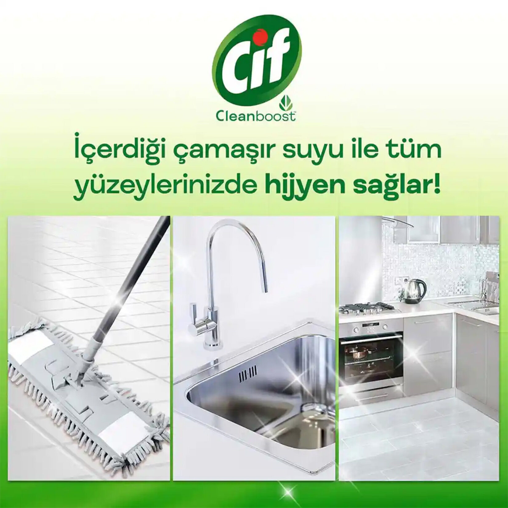 Cif Jel Beyaz Sabun 750 Ml + Cif Jel Bahar Ferahlığı 750 Ml - Görsel 3