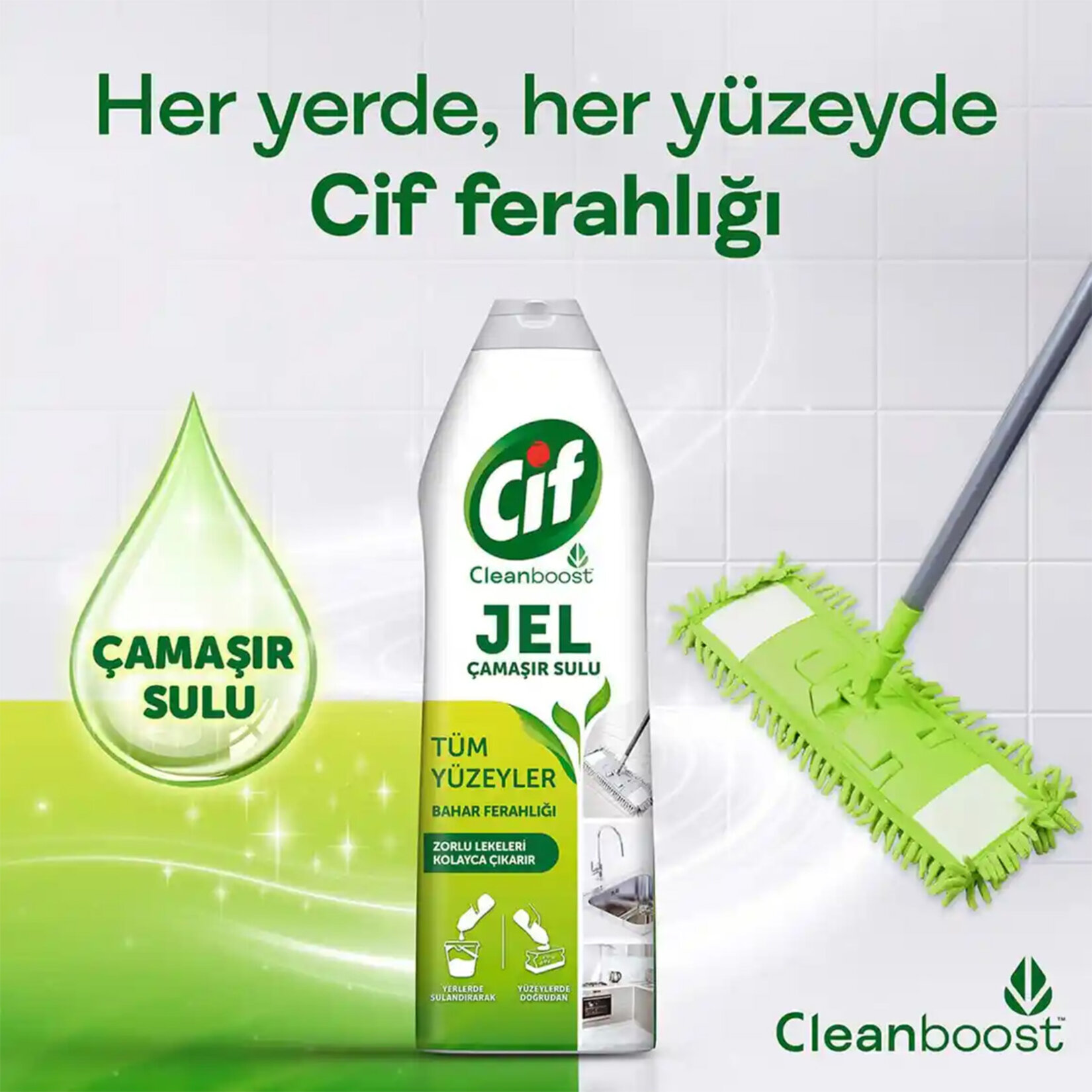 Cif Jel Beyaz Sabun 750 Ml + Cif Jel Bahar Ferahlığı 750 Ml - Görsel 2