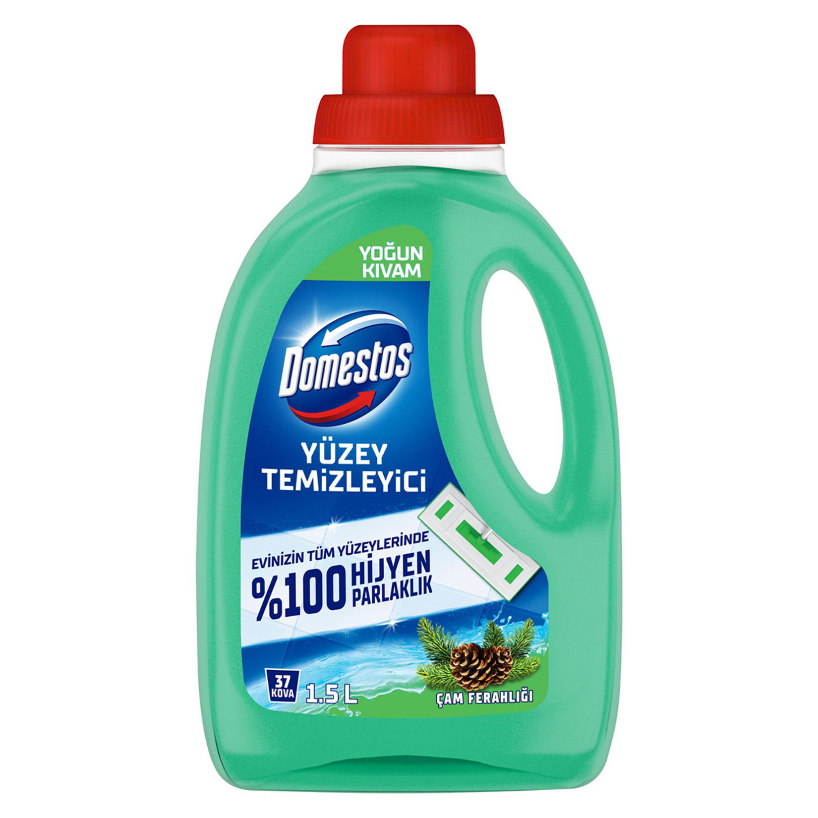 Domestos Yüzey Temizleyici Çam Maksimum Hijyen Tüm Yüzeyler için Yüzey Temizleyici 1500 ML - Görsel 1