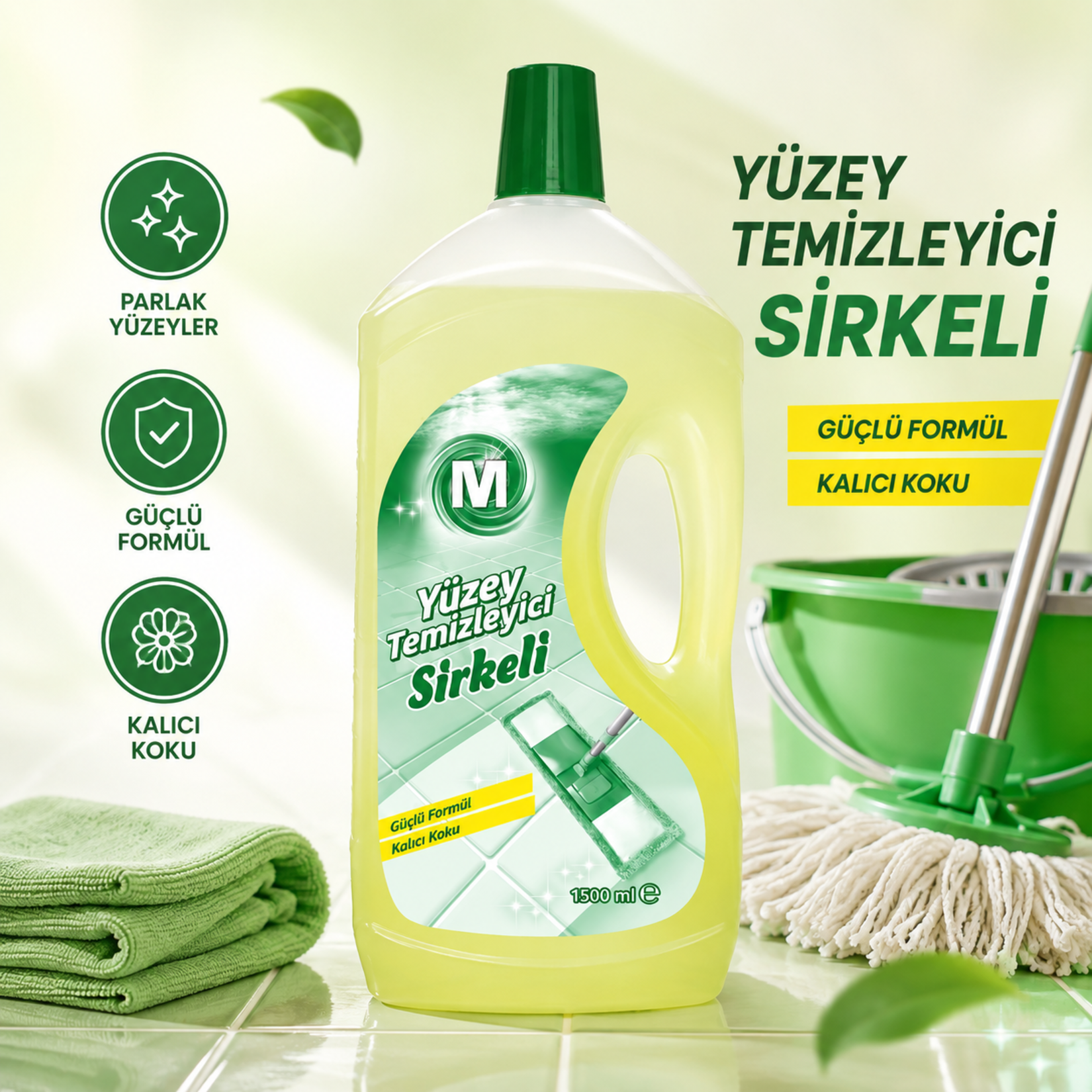 Migros Sirkeli Yüzey Temizleyici 1500 Ml - Görsel 2