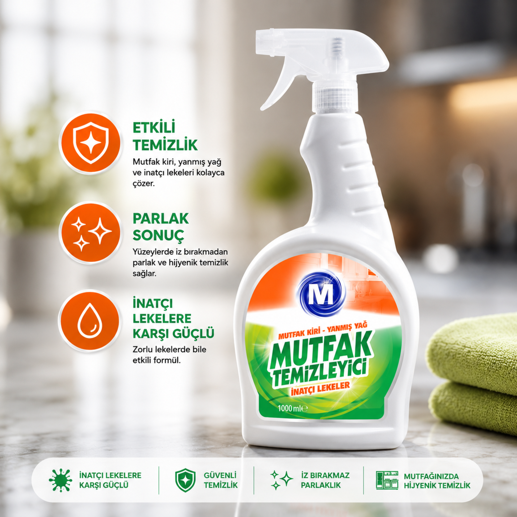 Migros Mutfak Temizleyici Sprey 1000 Ml - Görsel 2