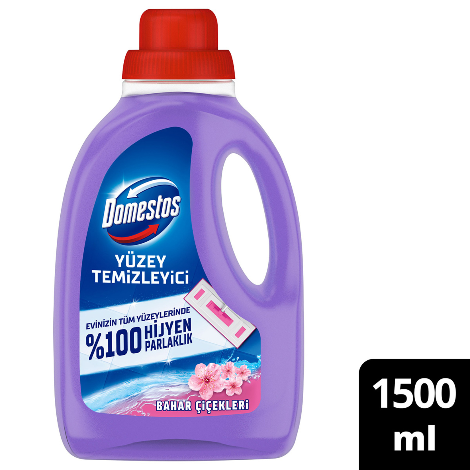 Domestos Yüzey Temizleyici Bahar Çiçekleri Tüm Yüzeyler için Maksimum Hijyen 1500 ML - Görsel 2