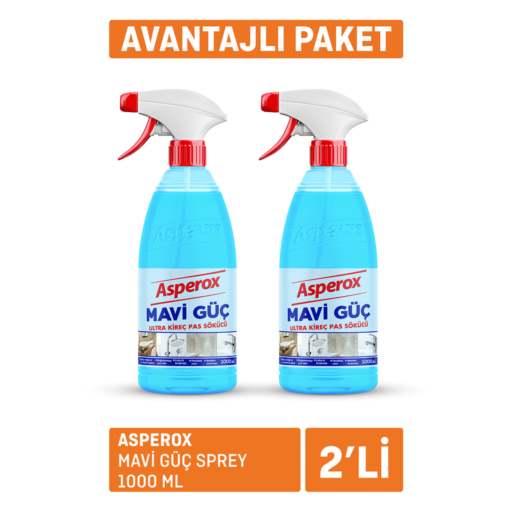 Asperox Mavi Güç Sprey 2 x 1L