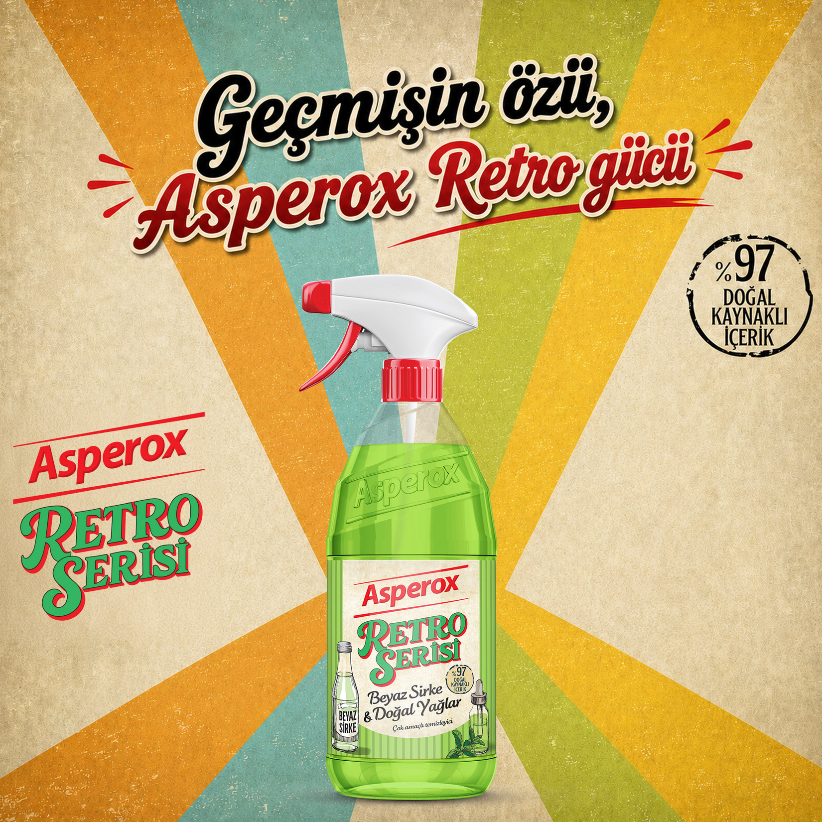 Asperox Retro Serisi Beyaz Sirke & Doğal Yağlar 1 L - Görsel 7