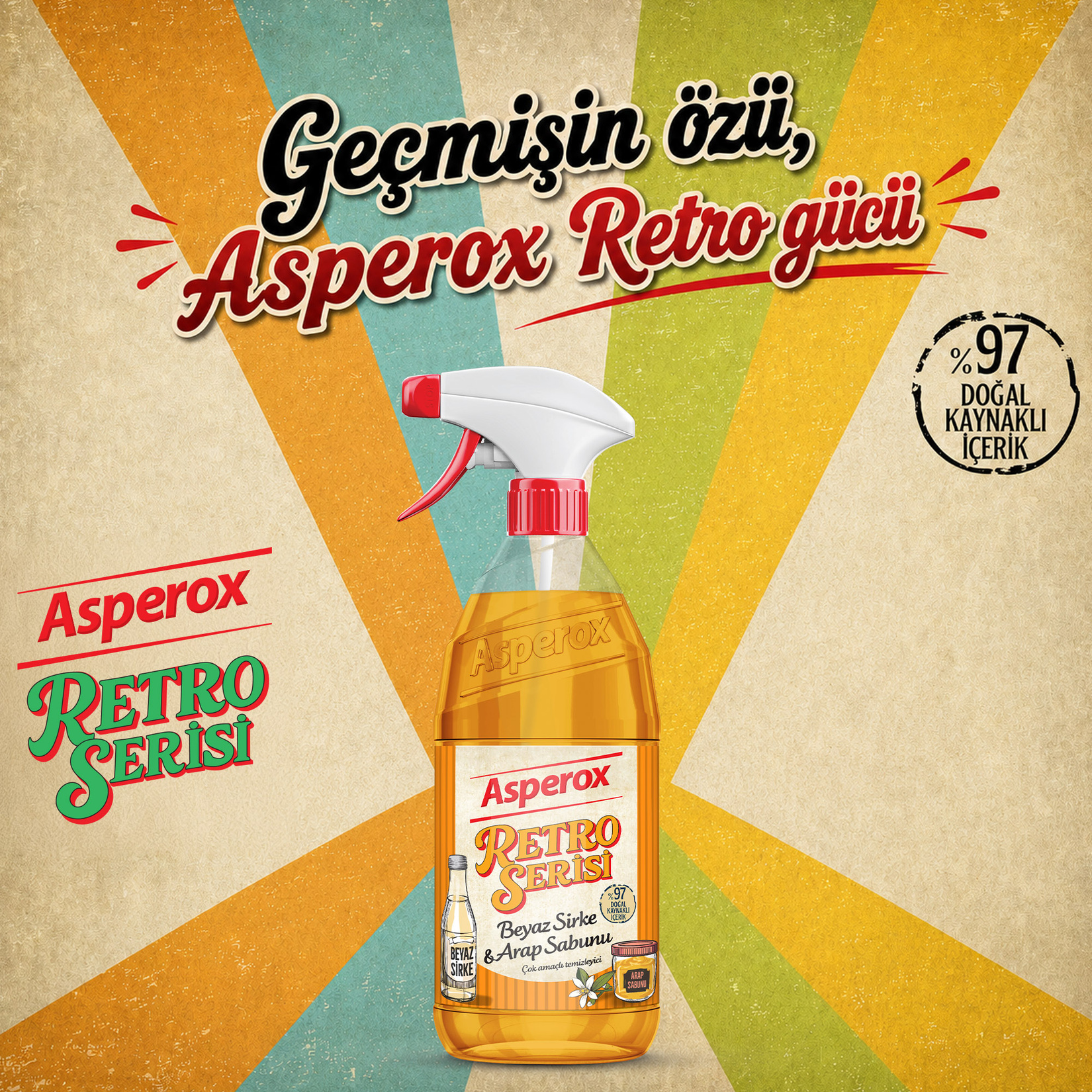 Asperox Retro Serisi Beyaz Sirke & Arap Sabunu 1 L - Görsel 7