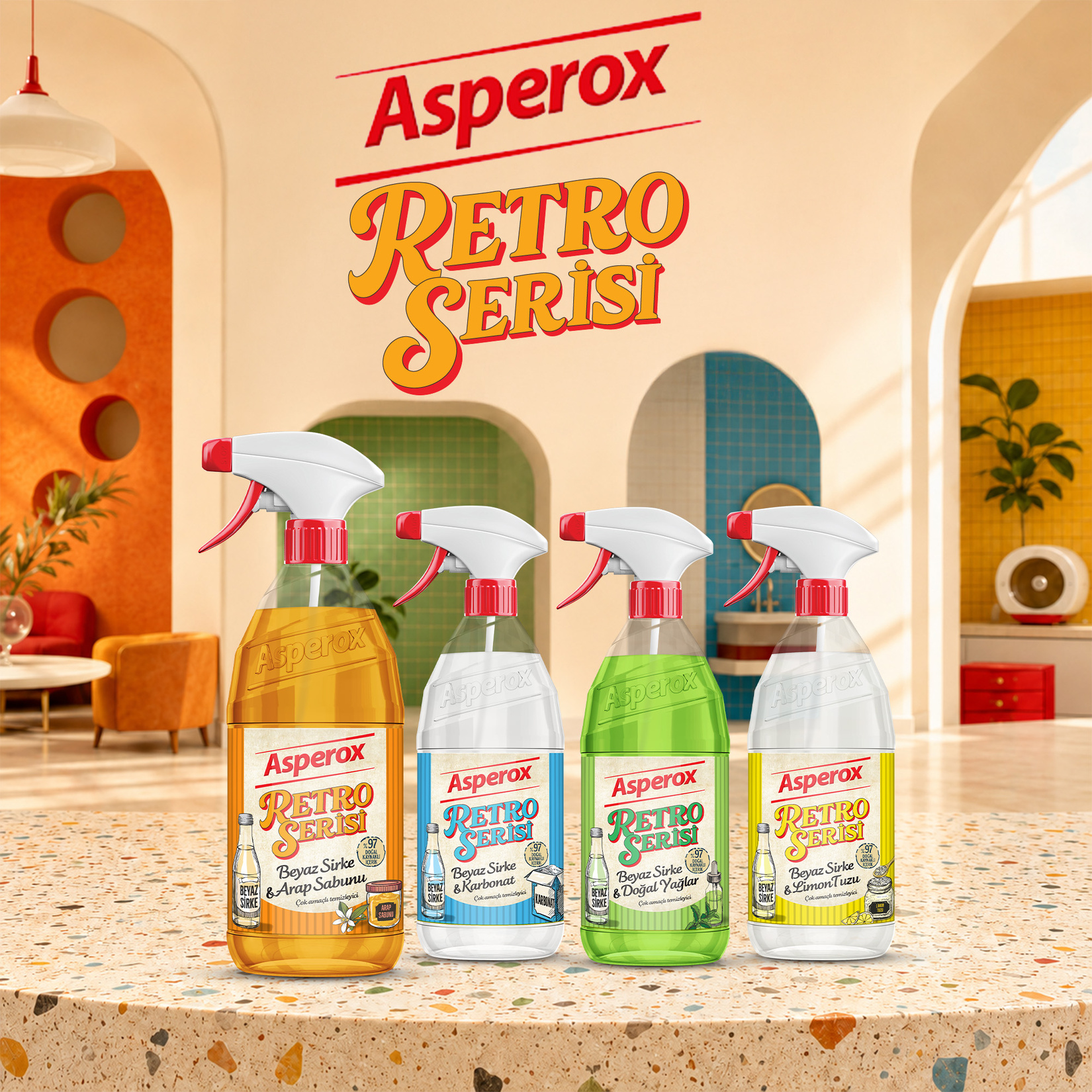 Asperox Retro Serisi Beyaz Sirke & Arap Sabunu 1 L - Görsel 8