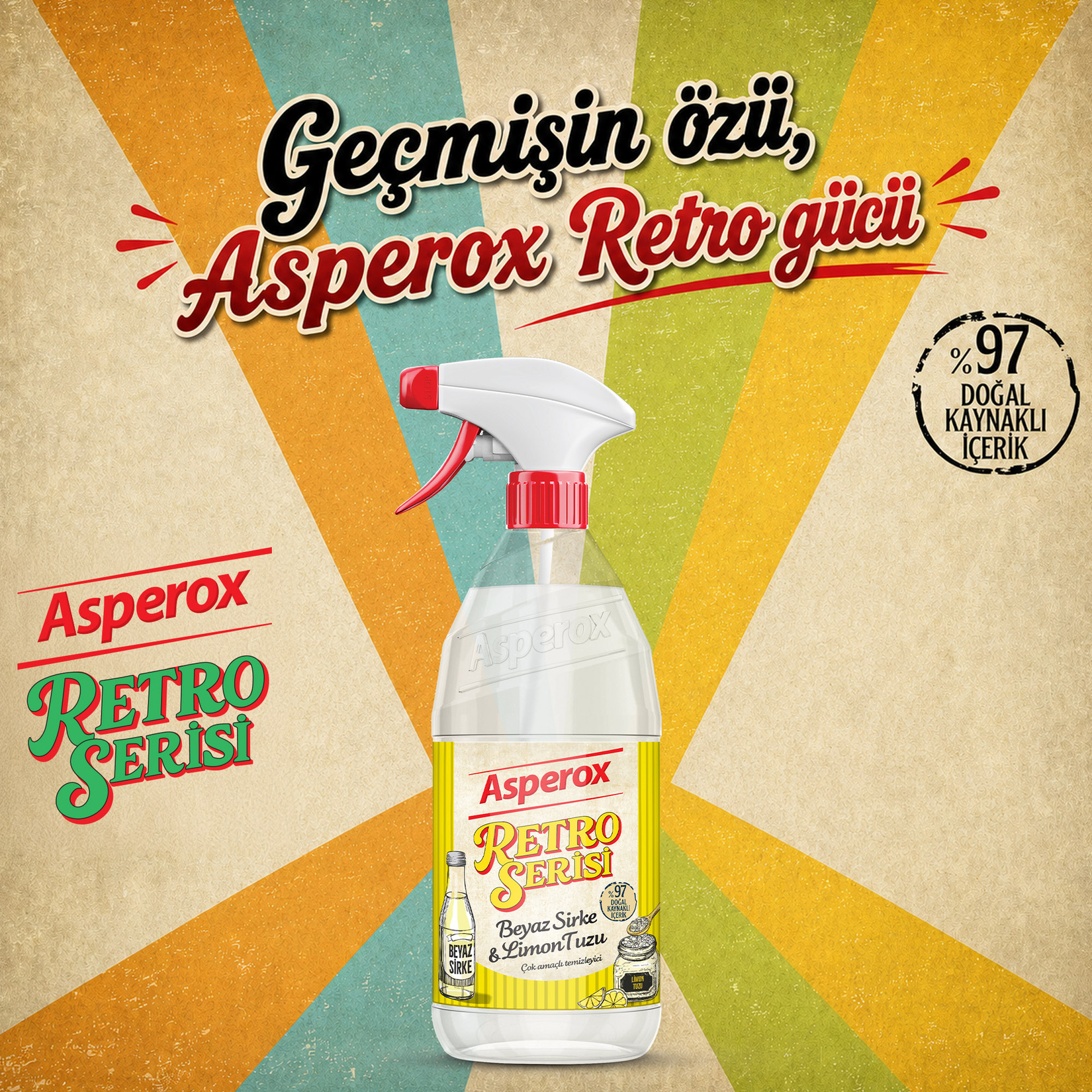 Asperox Retro Serisi Beyaz Sirke & Limon Tuzu 1 L - Görsel 7