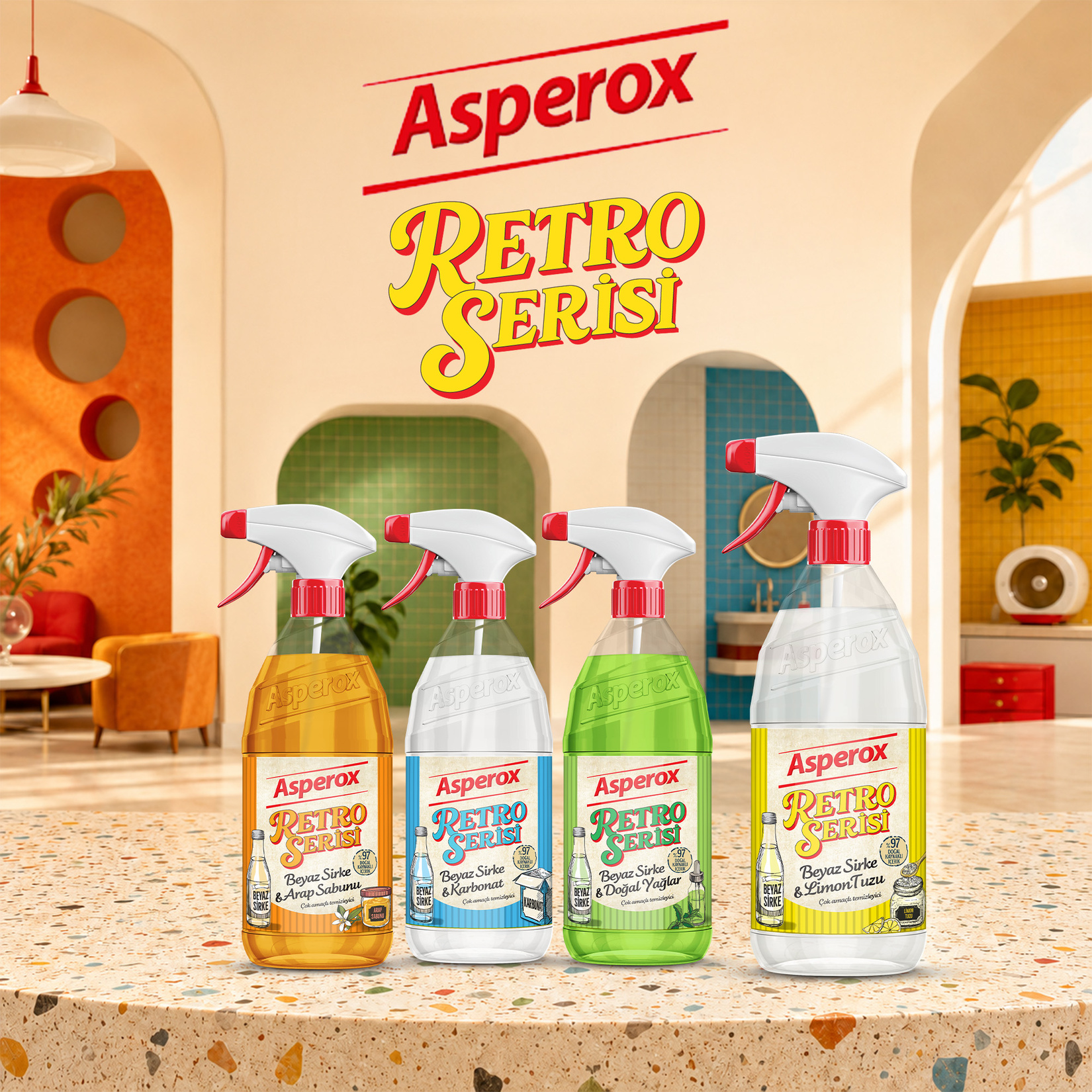 Asperox Retro Serisi Beyaz Sirke & Limon Tuzu 1 L - Görsel 8