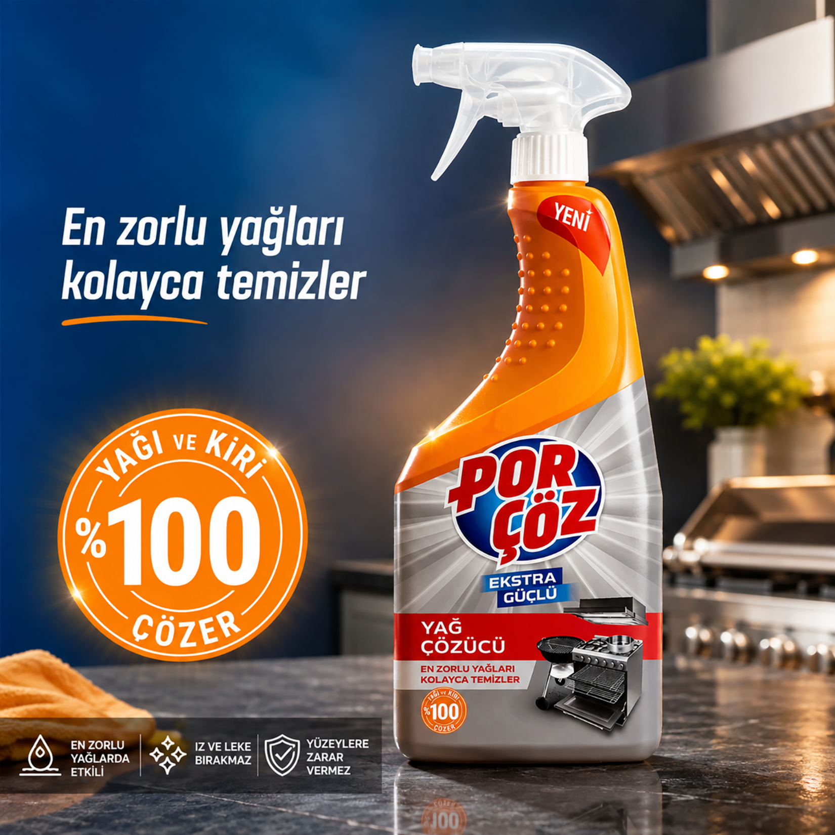 Porçöz Yağ Çözücü Sprey 750 Ml - Görsel 3