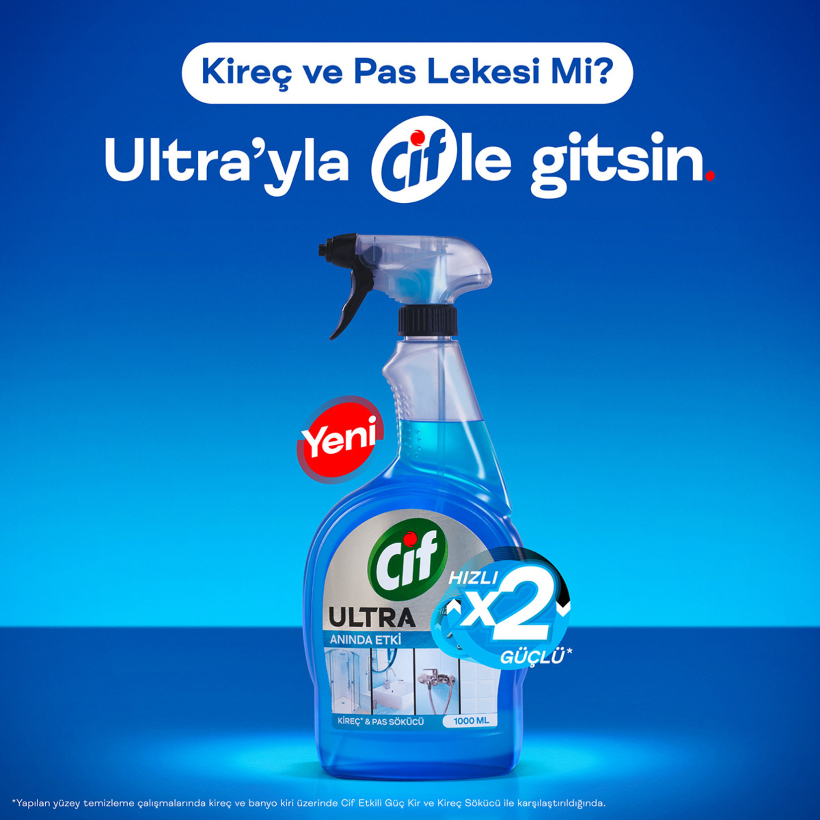 Cif Ultra Anında Etki Kireç &Pas Sökücü Sprey 1 L - Görsel 3