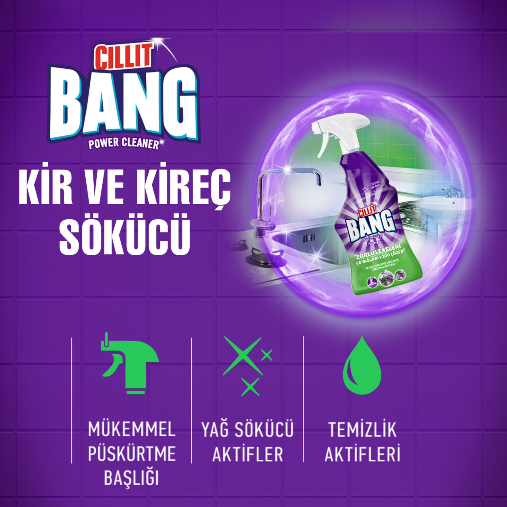 Cillit Bang Yağ Sökücü Sprey 750 Ml - Görsel 2