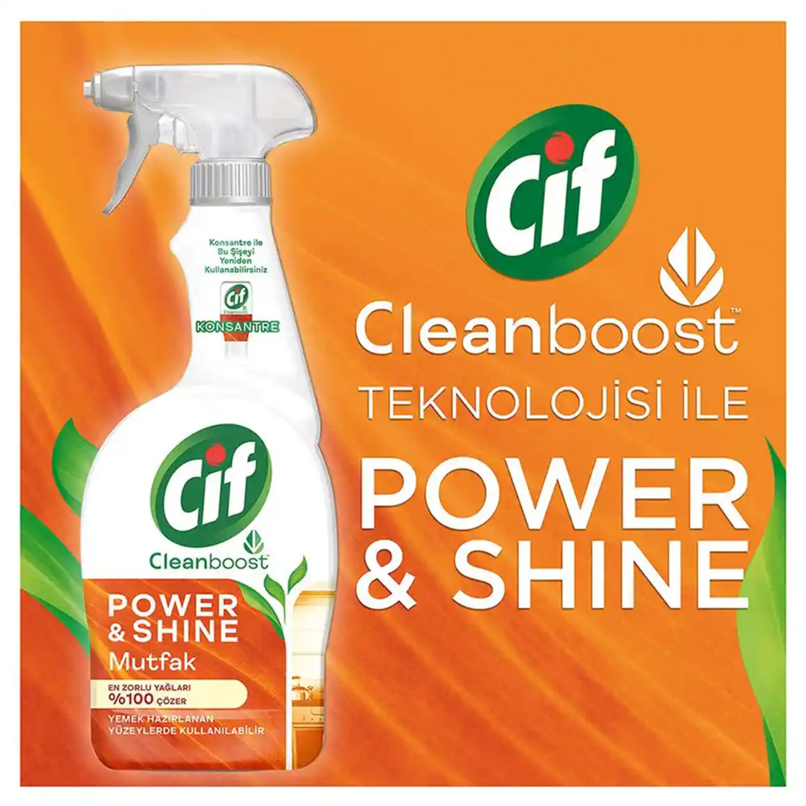 Cif Power&Shine Sprey Mutfak ve Banyo İçin 2x750 Ml - Görsel 2