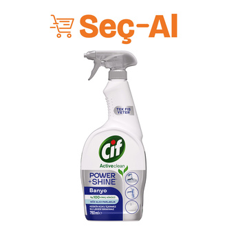 Cif Power & Shine Sprey Banyo İçin Temizleyici ve Kireç Çözücü 750 Ml