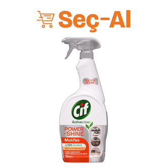 Cif Power & Shine Sprey Mutfak İçin Temizleyici ve Yağ Çözücü 750 Ml