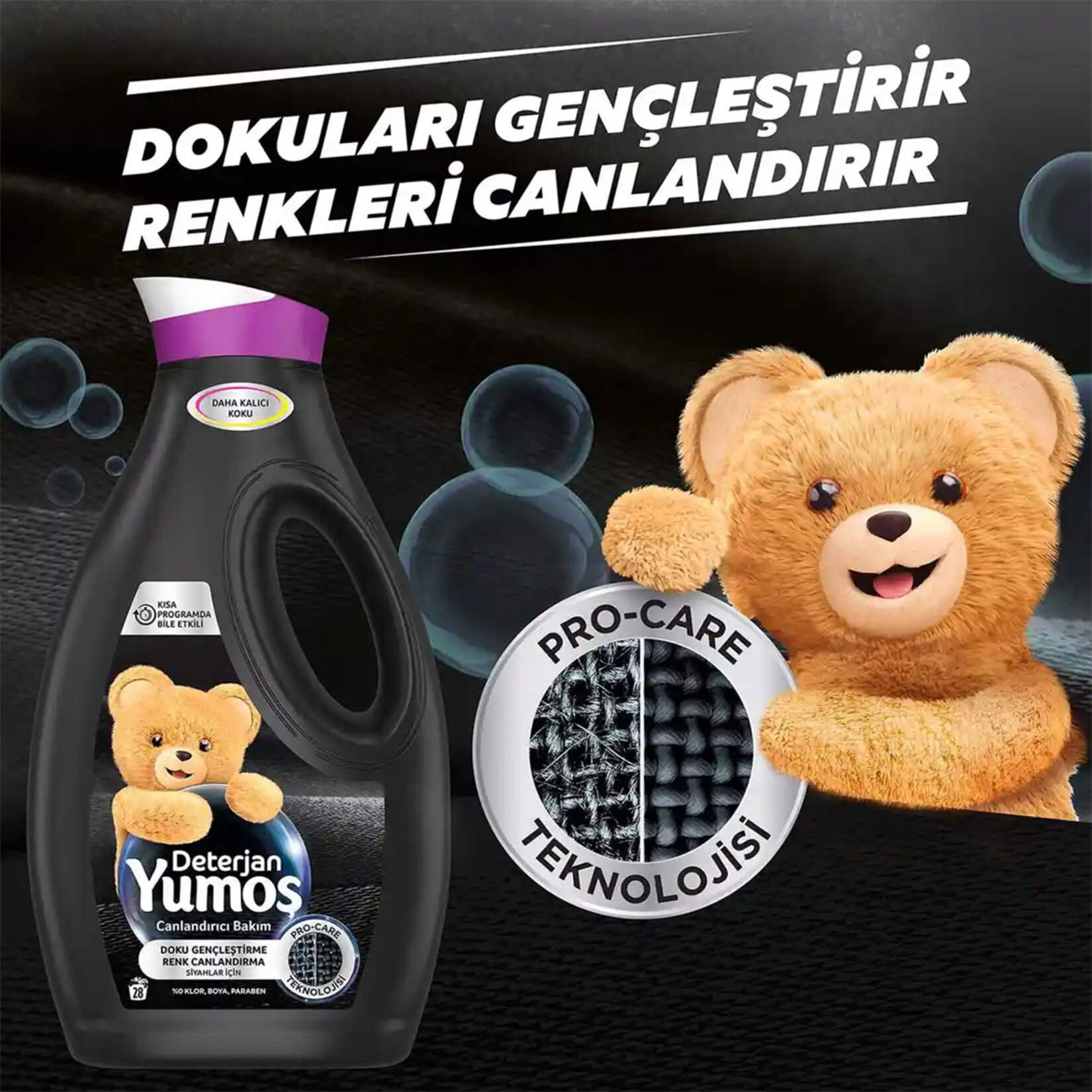 Yumoş Deterjan Siyah 1690 Ml + Yumoş Kırışıklık Karşıtı 1.2 L - Görsel 3