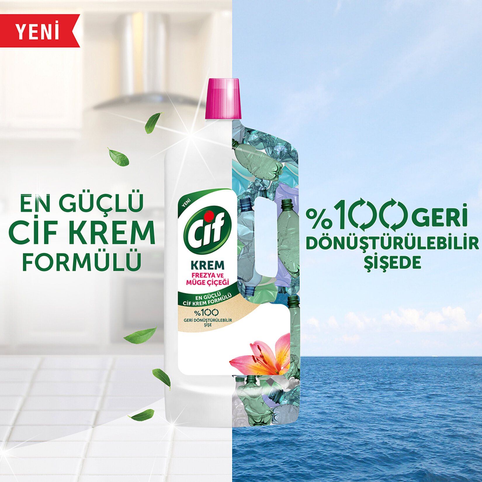 Cif Krem Frezya ve Müge Çiçeği 1.5 L - Görsel 3