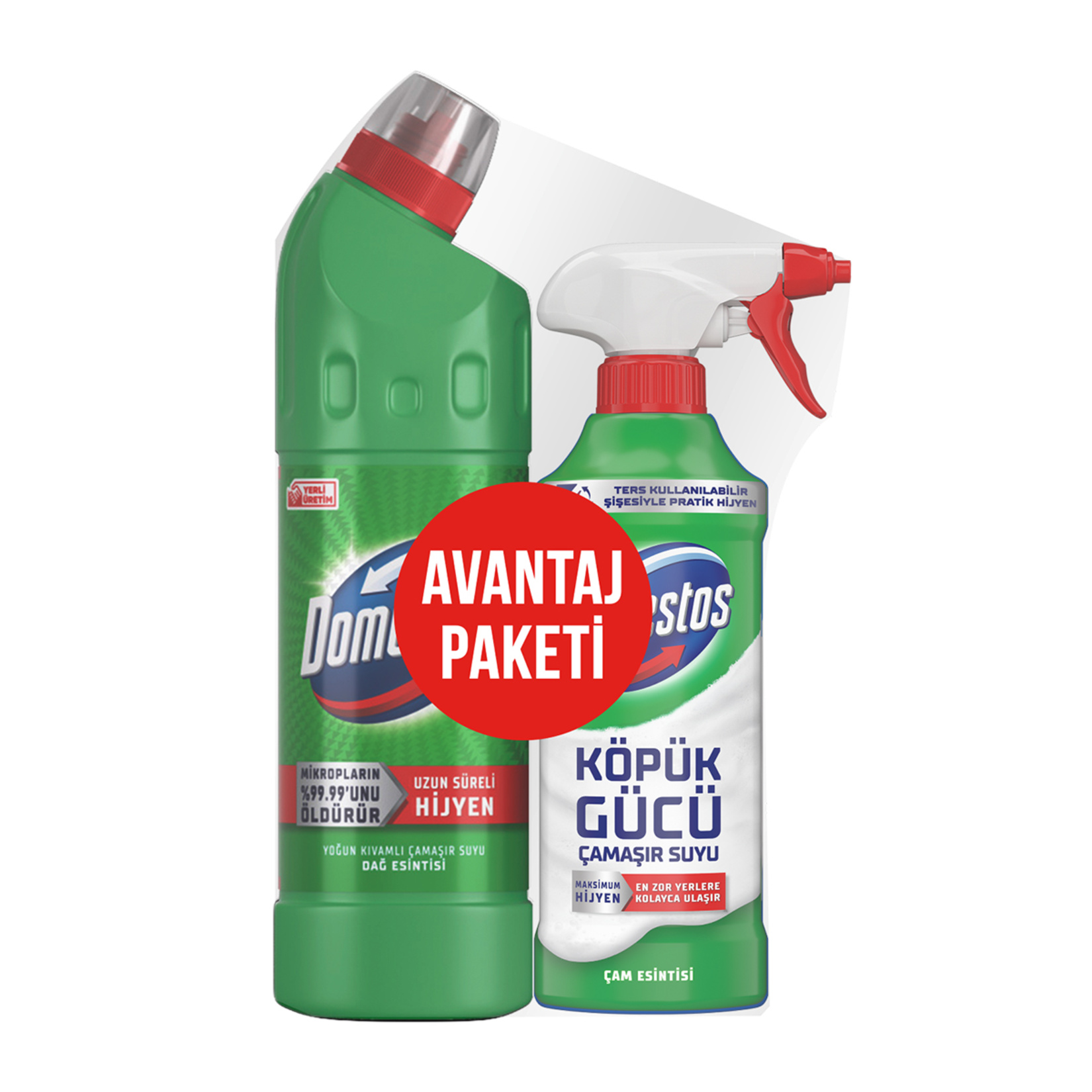 Domestos Köpük Çam 450 Ml + Domestos Dağ Esintisi 750 Ml - Görsel 1