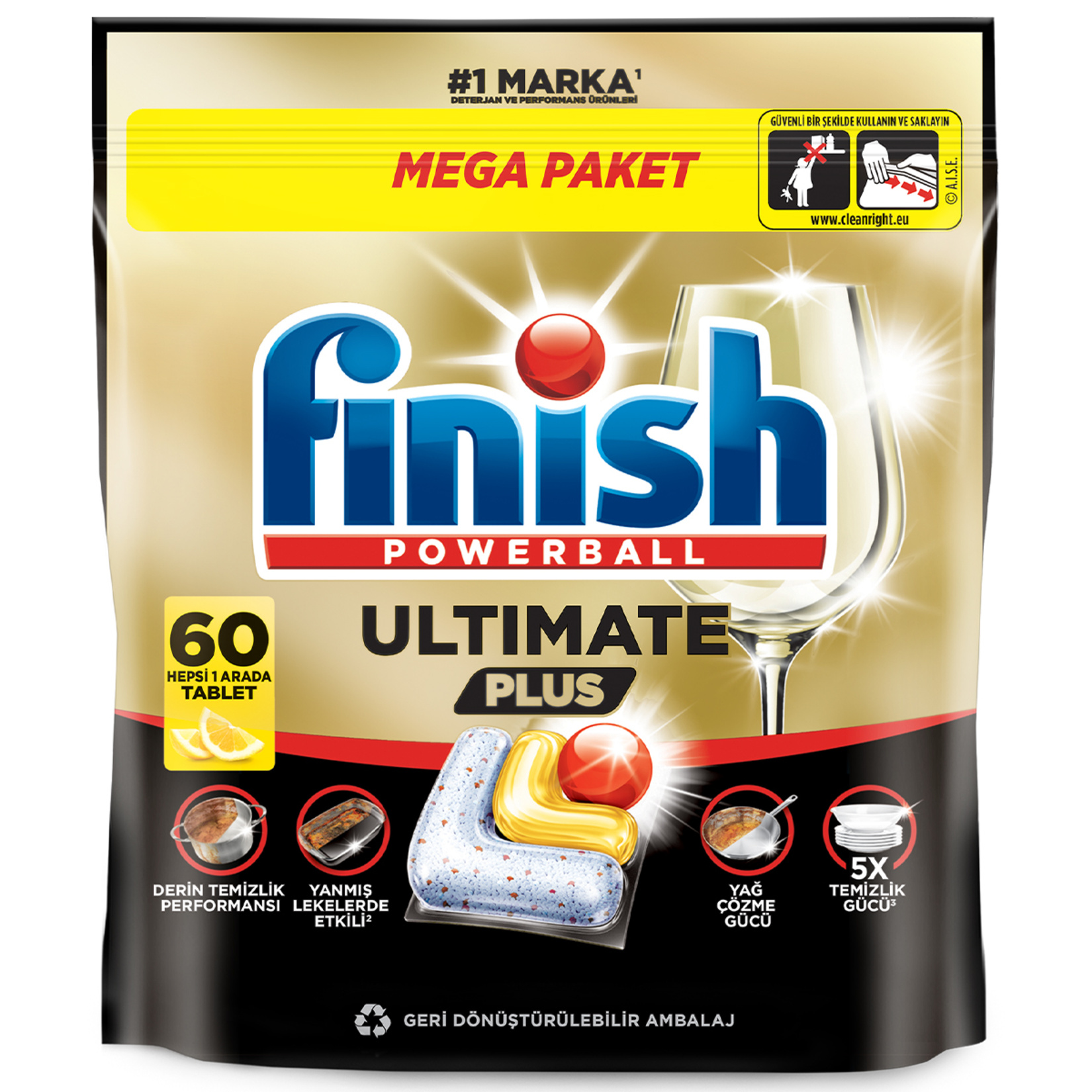 Finish Ultimate Plus Limon 60 Tablet