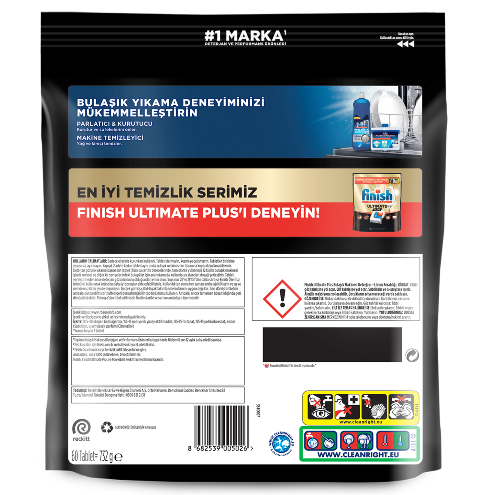 Finish Ultimate Plus Limon 60 Tablet - Görsel 5