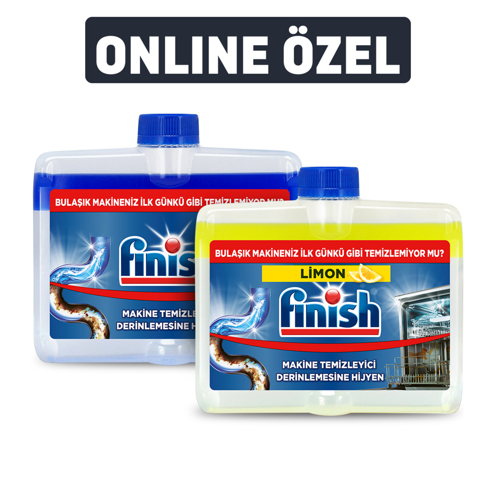 Finish Bulaşık Makinesi Temizleyici Sıvı 2X250 Ml - Görsel 1