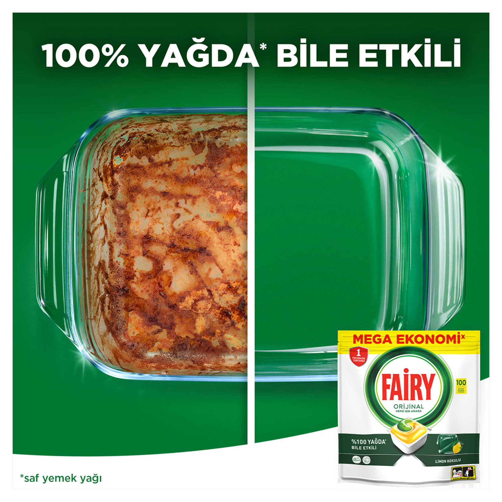 Fairy Hepsi Bir Arada Limon 100 Kapsül 1.351 G - Görsel 3