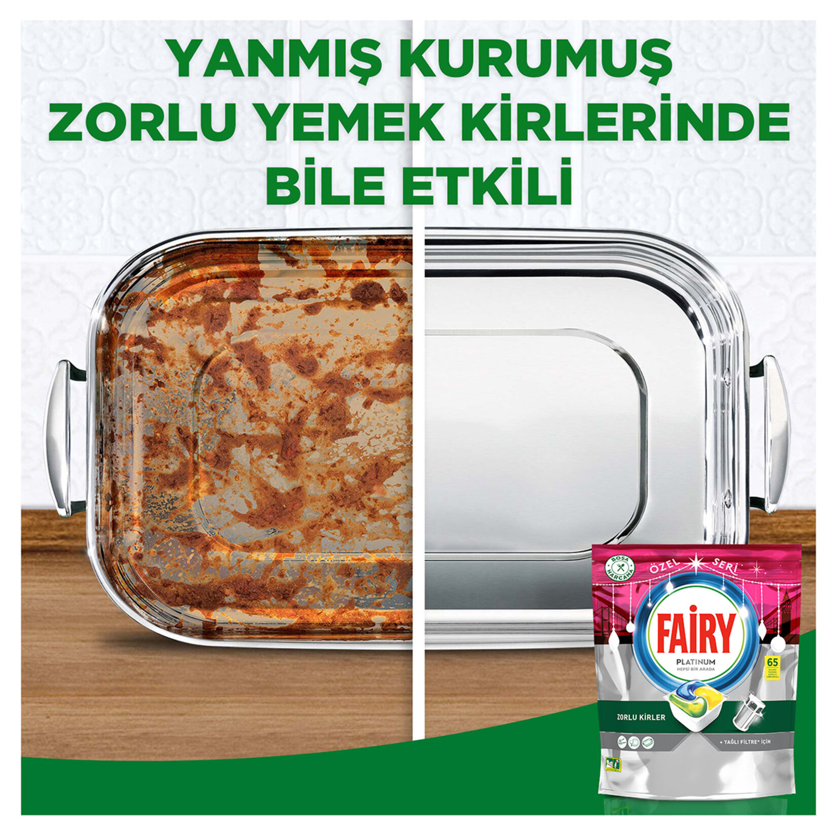 Fairy Platinum Limon Kokulu Hepsi 1 Arada Tablet 65'li 969 G - Görsel 3