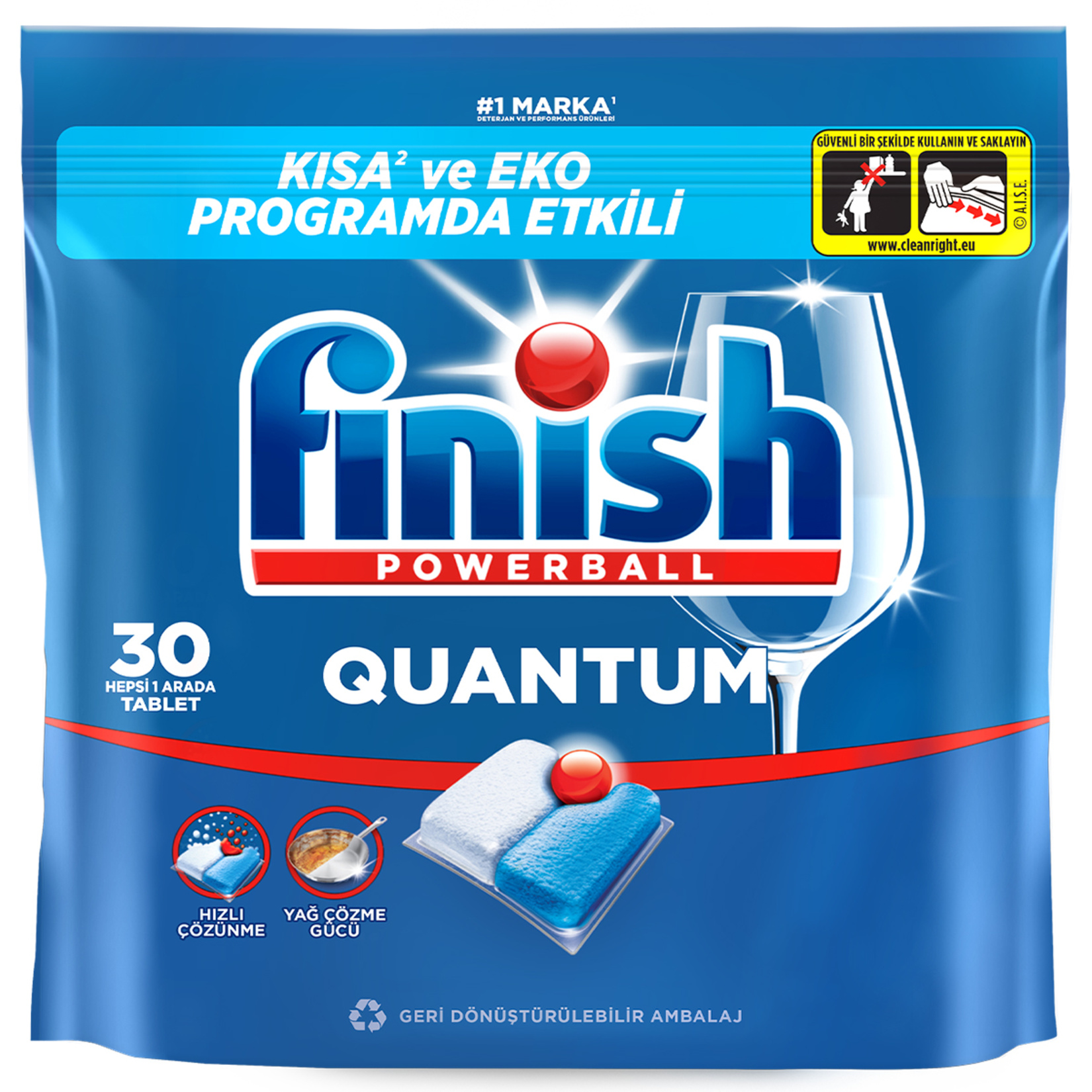 Finish Quantum 30 Kapsül Bulaşık Makinesi Deterjanı Tableti