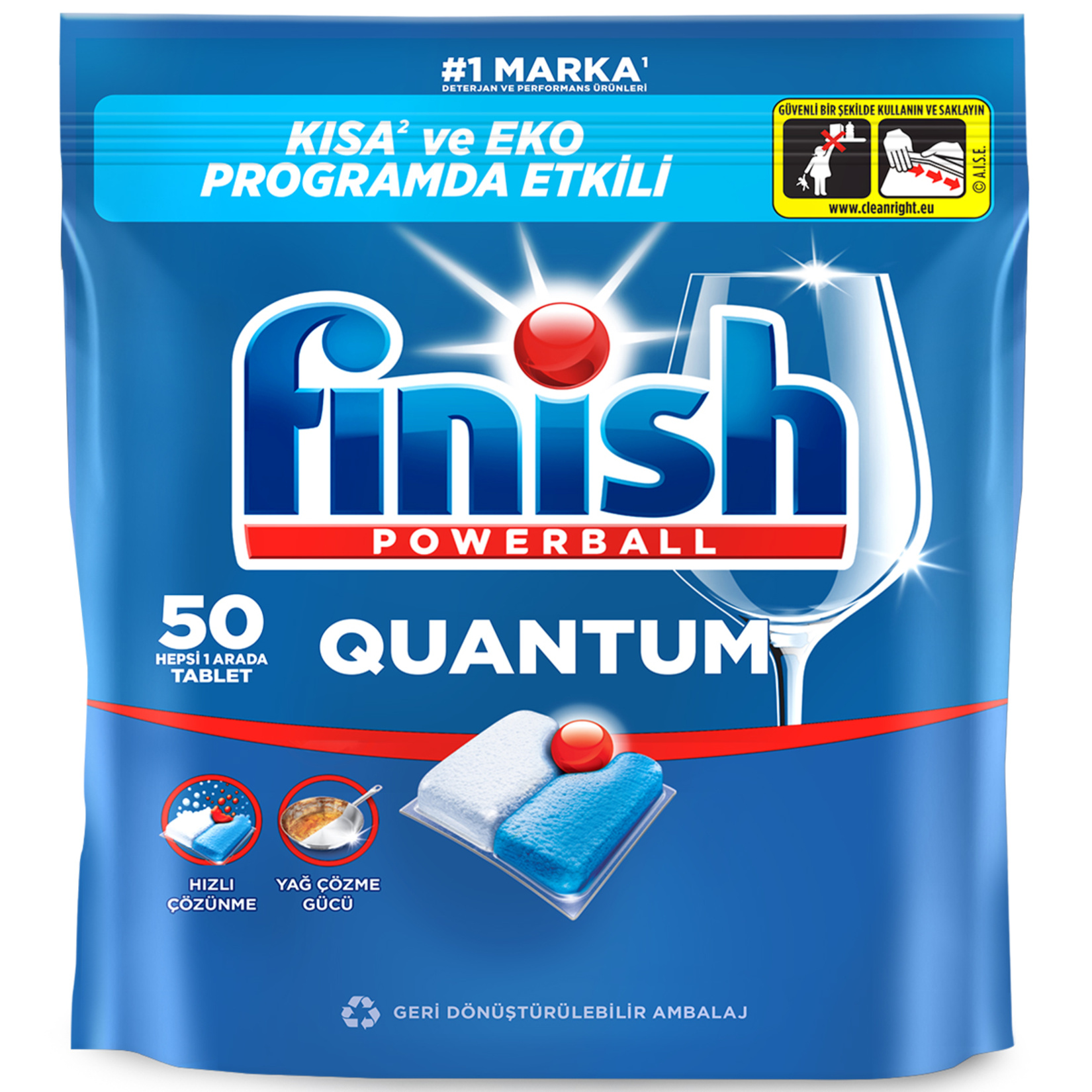 Finish Quantum 50 Kapsül Bulaşık Makinesi Deterjanı Tableti