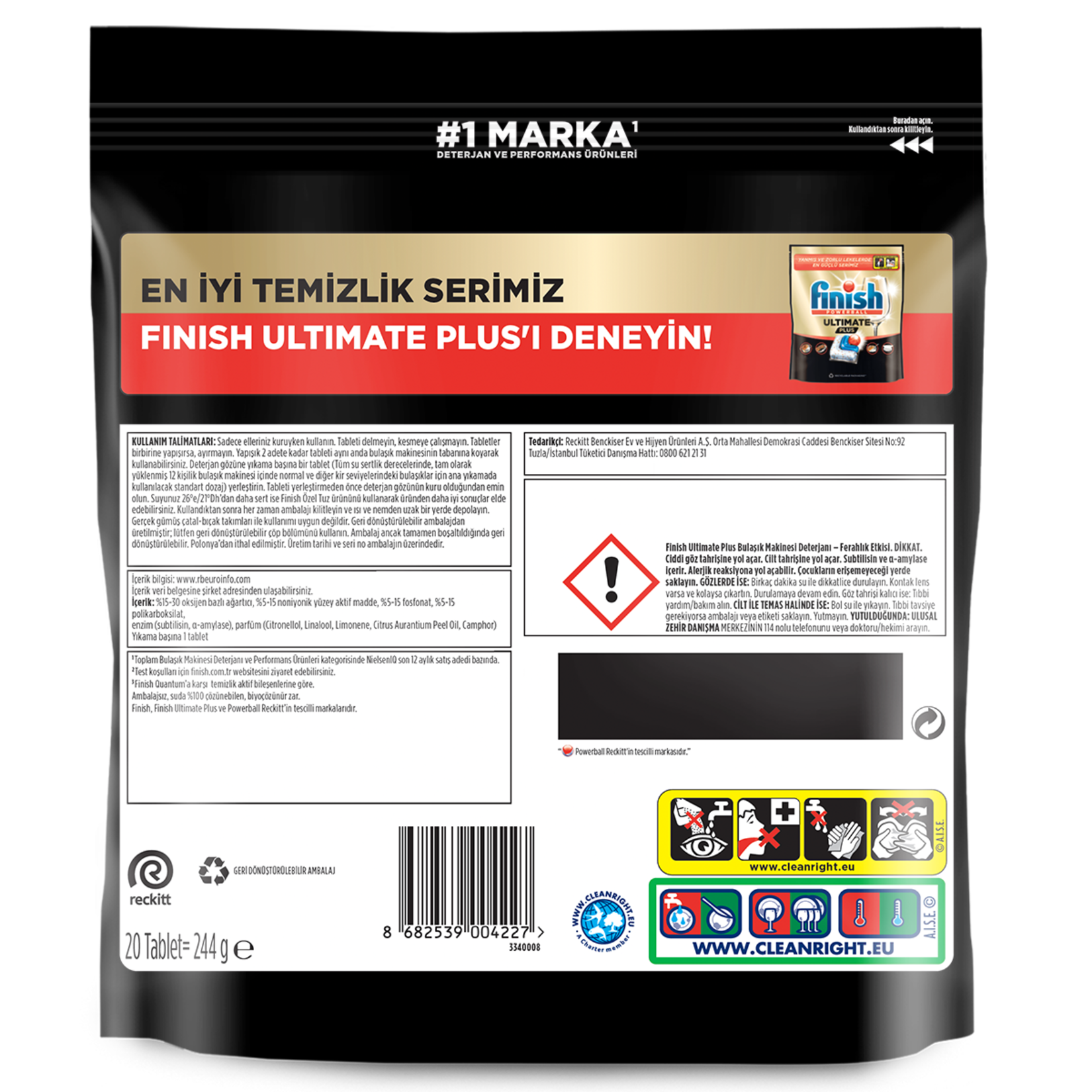 Finish Ultimate Plus Hepsi 1 Arada 20 Tablet 244 G - Görsel 2