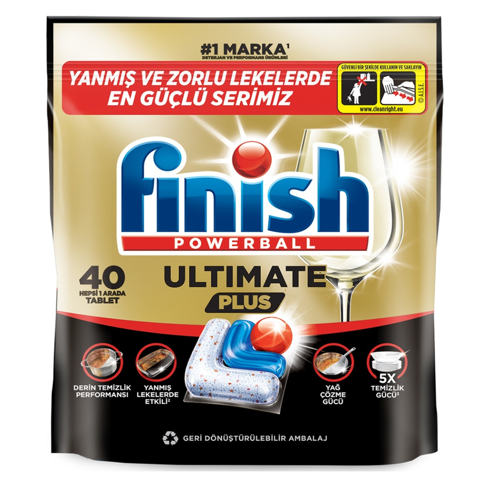 Finish Ultimate Plus Hepsi 1 Arada 40 Tablet 488 G - Görsel 1