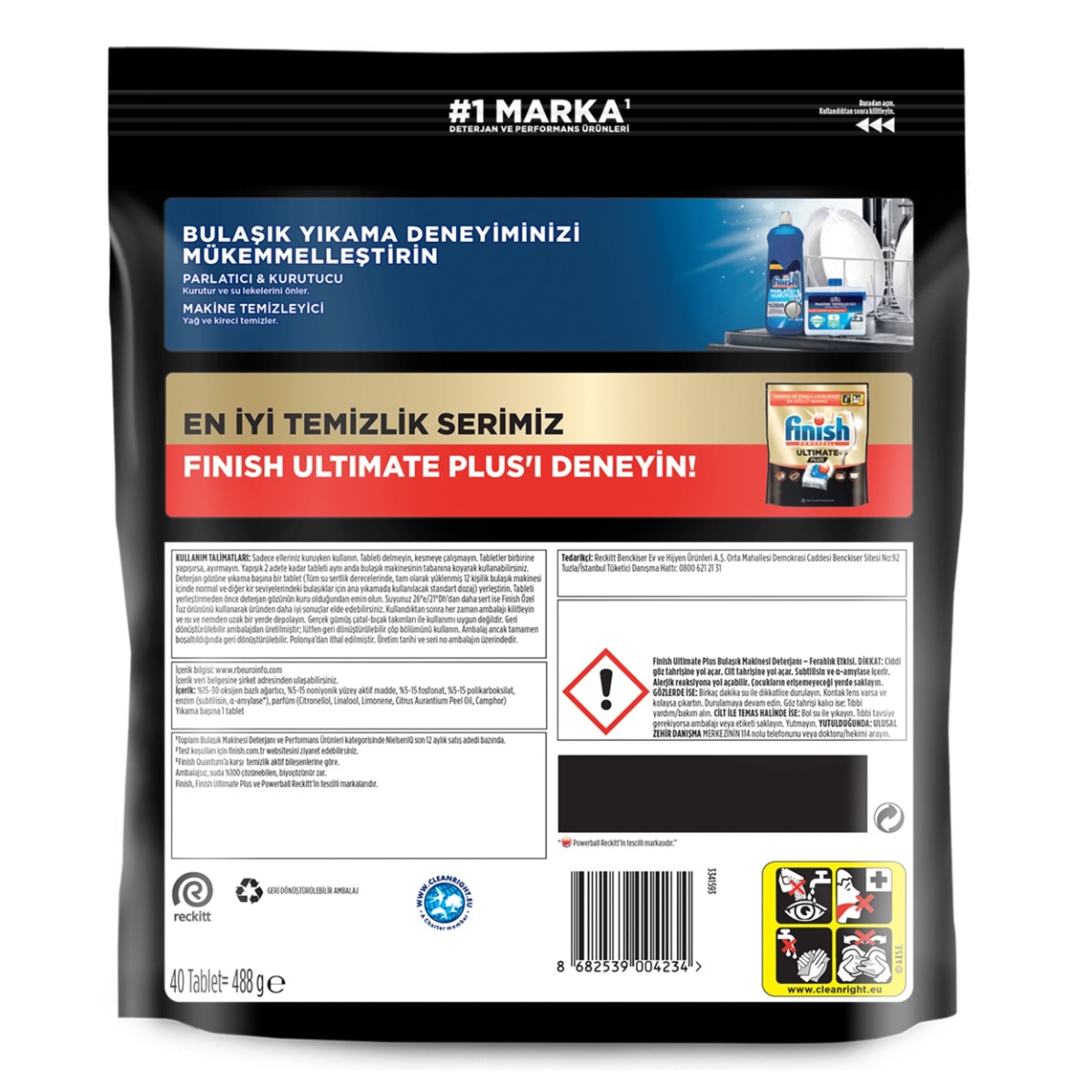Finish Ultimate Plus Hepsi 1 Arada 40 Tablet 488 G - Görsel 2