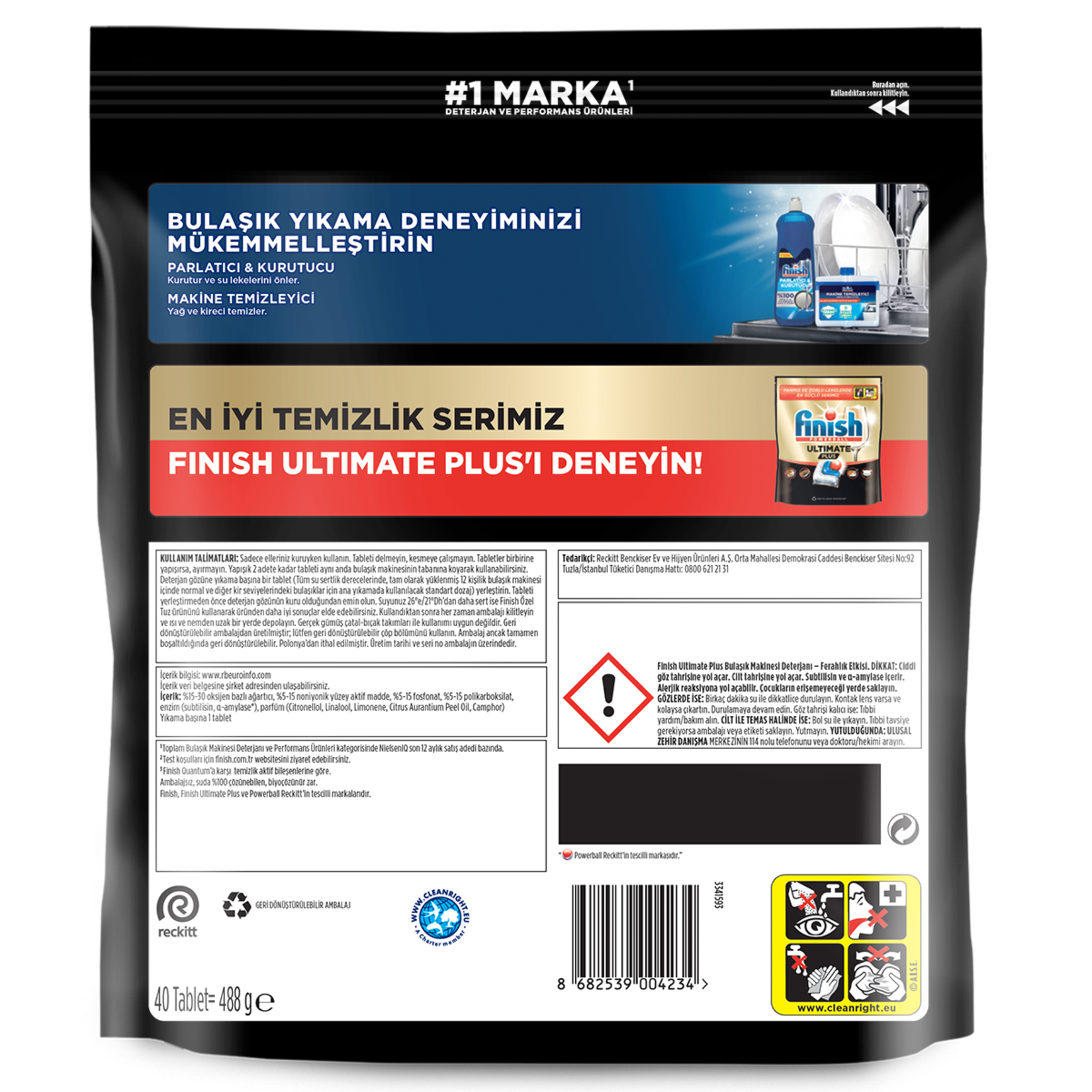 Finish Ultimate Plus Hepsi 1 Arada 40 Tablet 488 G - Görsel 2