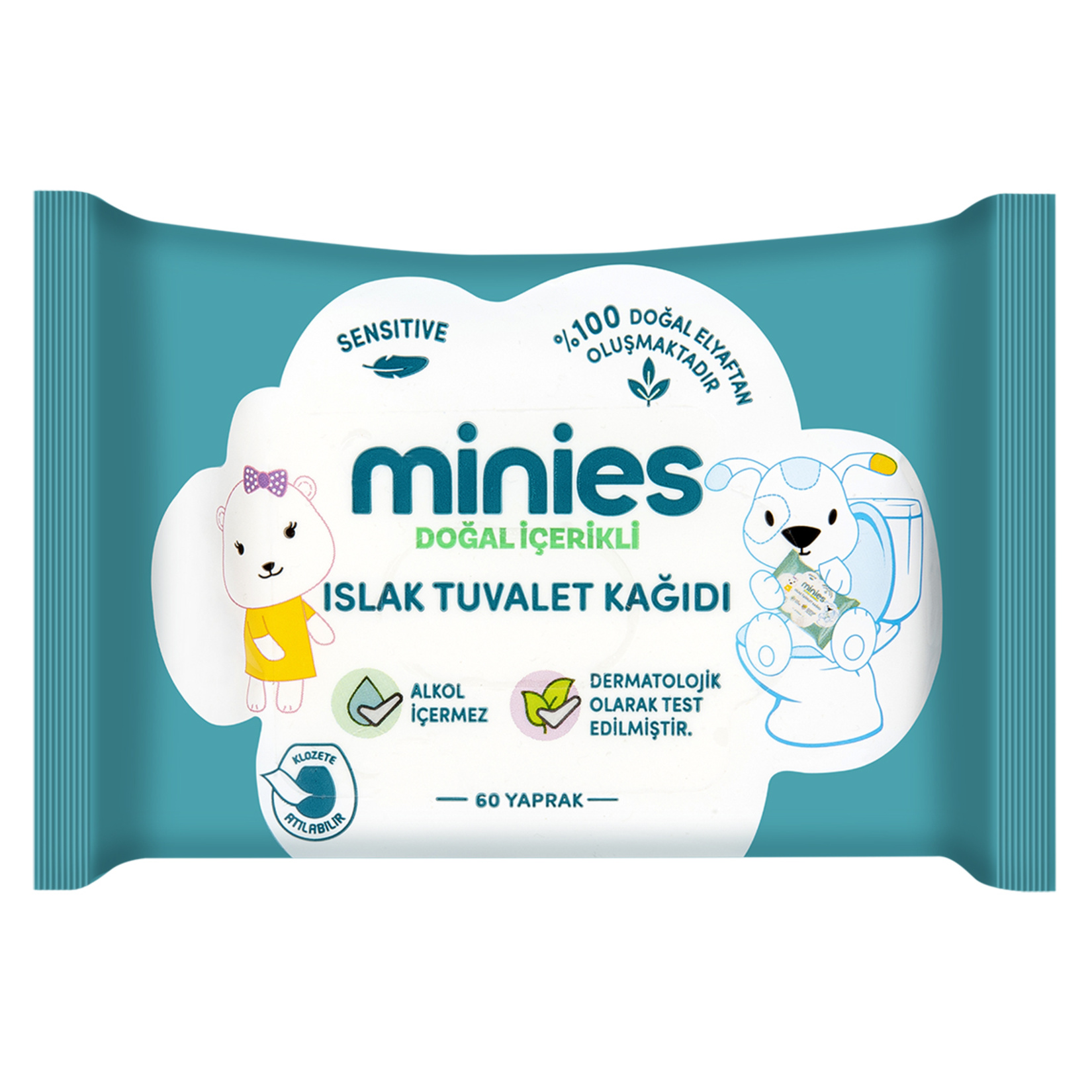 Minies Islak Tuvalet Kağıdı 60'lı