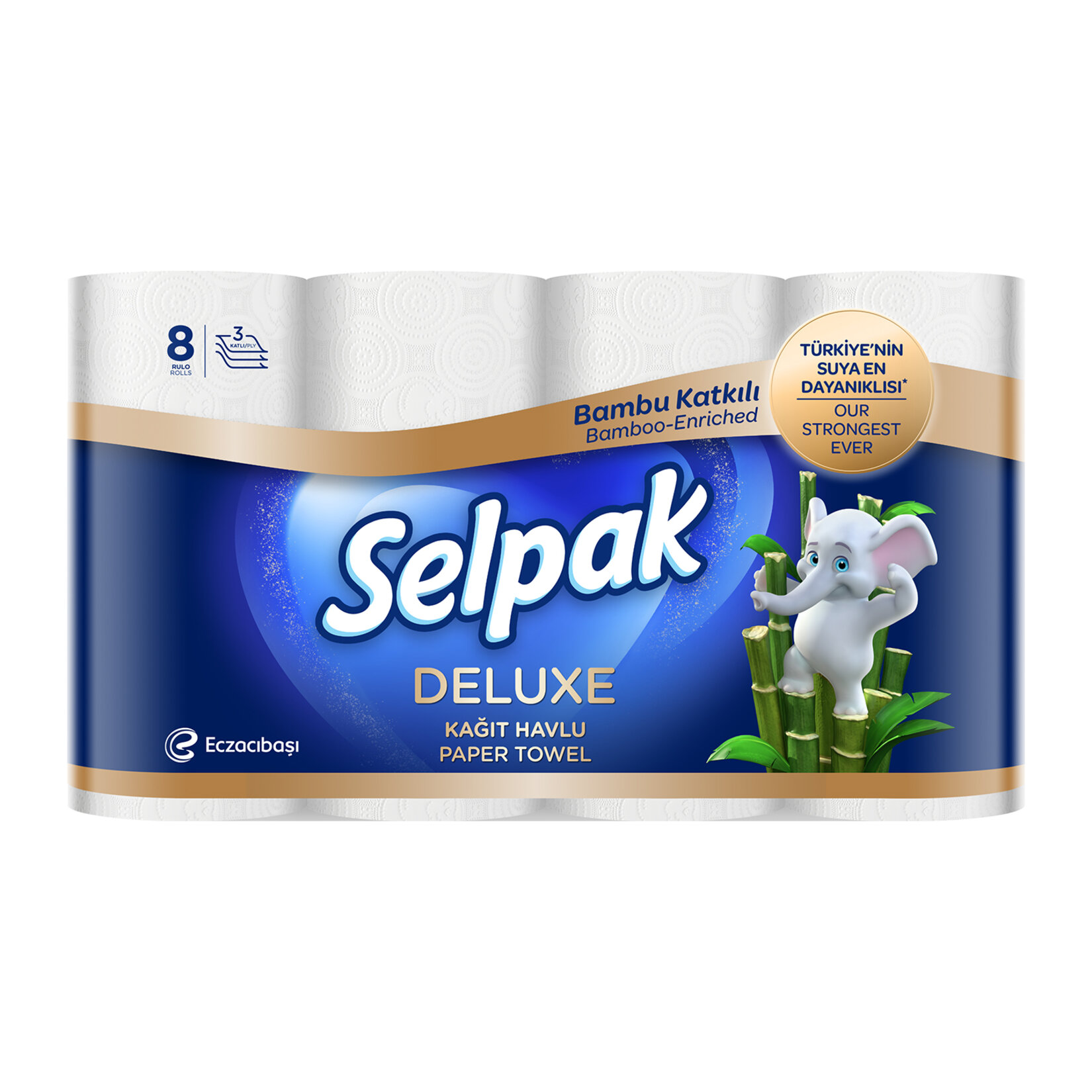 Selpak Deluxe Bambu Katkılı Havlu 8'li