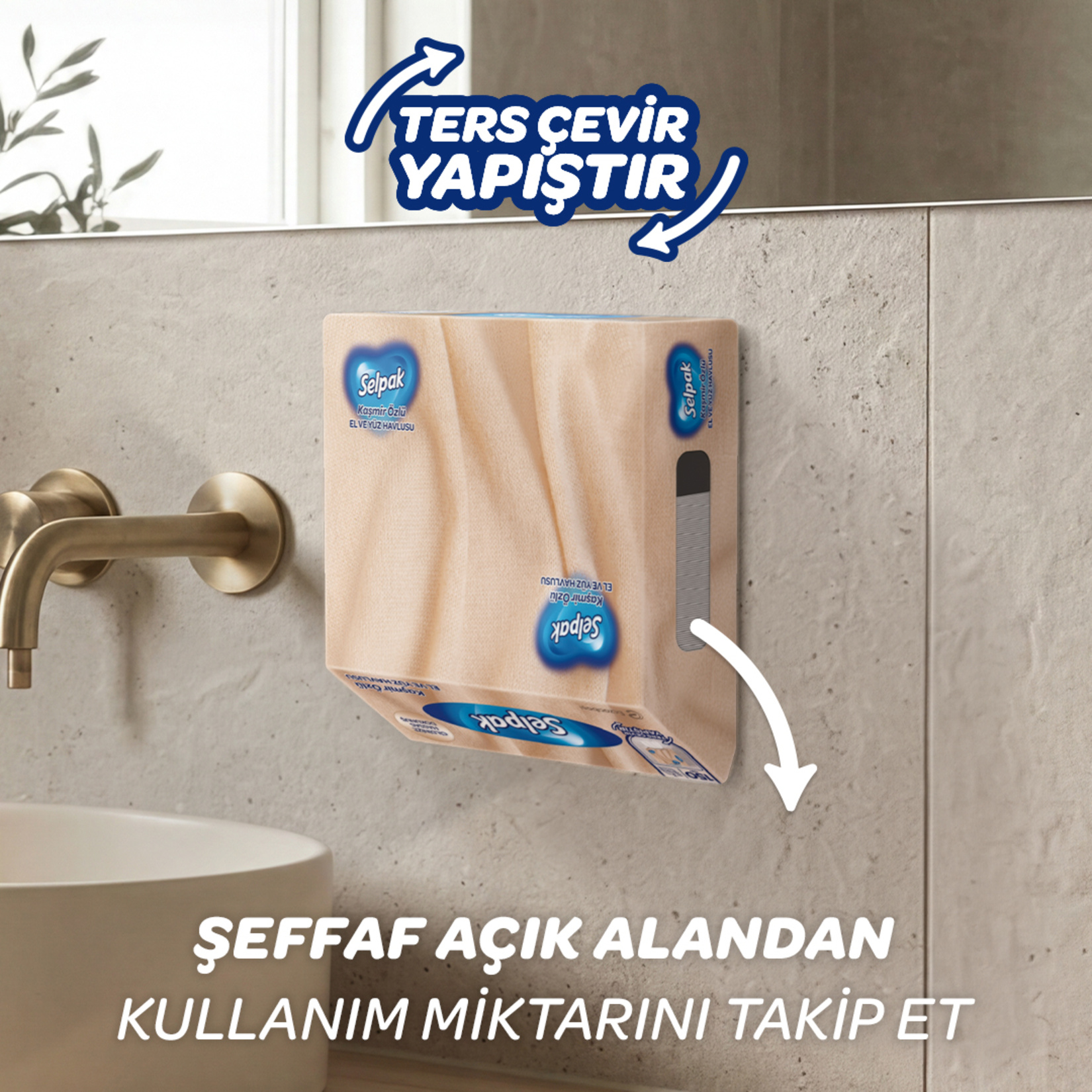 Selpak El Yüz Havlusu Kaşmir Özlü 150'li - Görsel 3