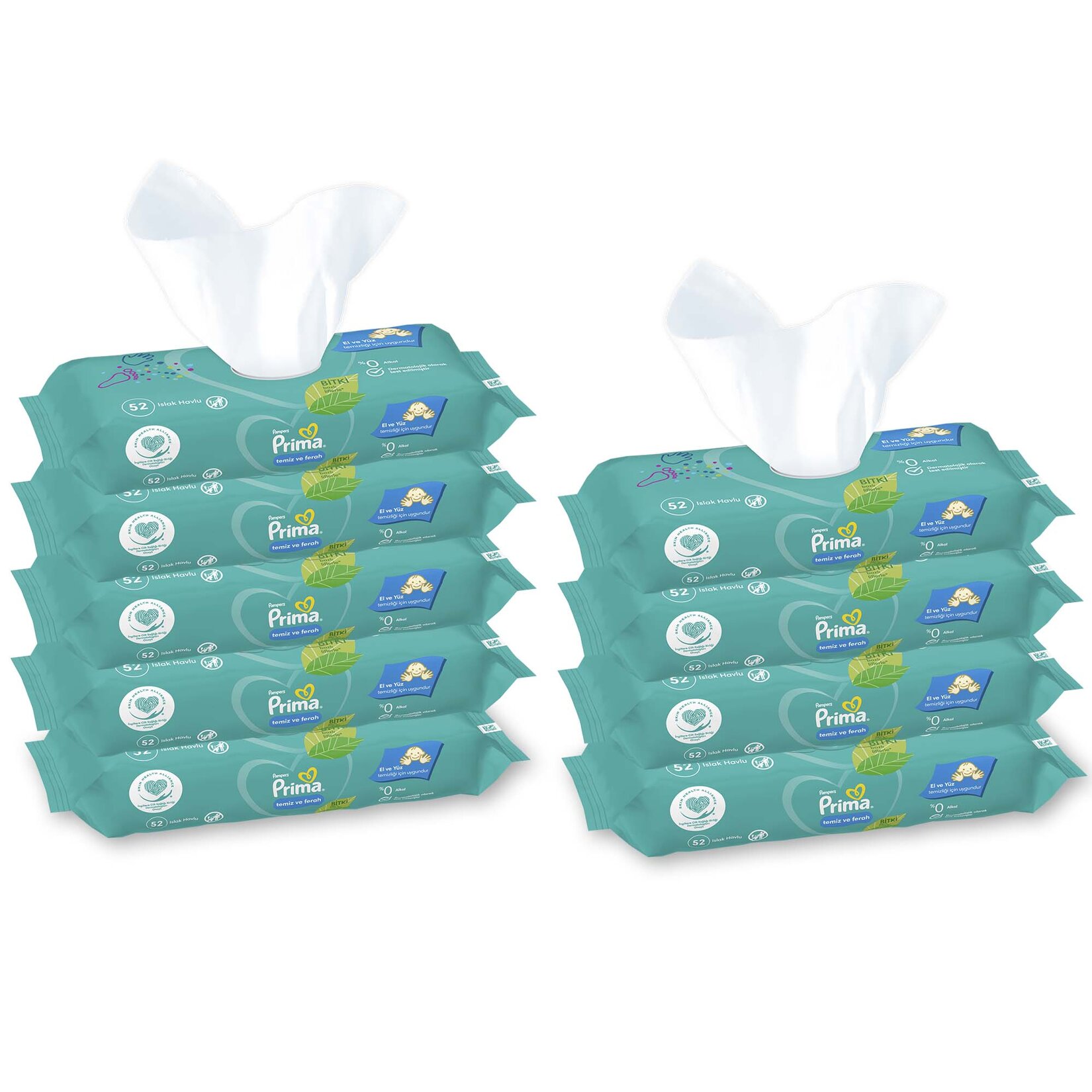 Prima Temiz ve Ferah Islak Mendil 9 Paket 468 Yaprak Islak Mendil - Görsel 2