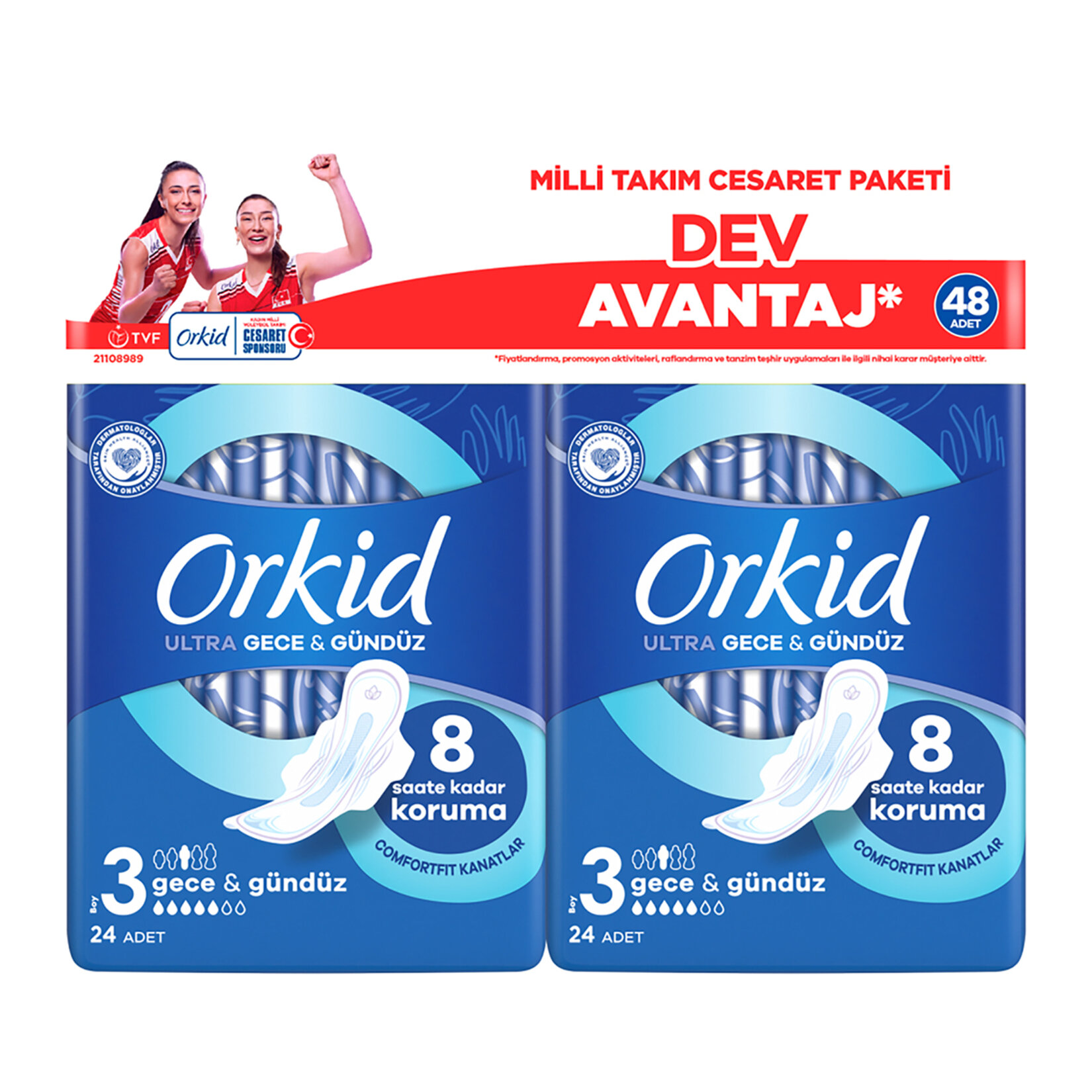 Orkid Ultra Ekstra Cesaret Paketi Gece Yeni 48'li - Görsel 1