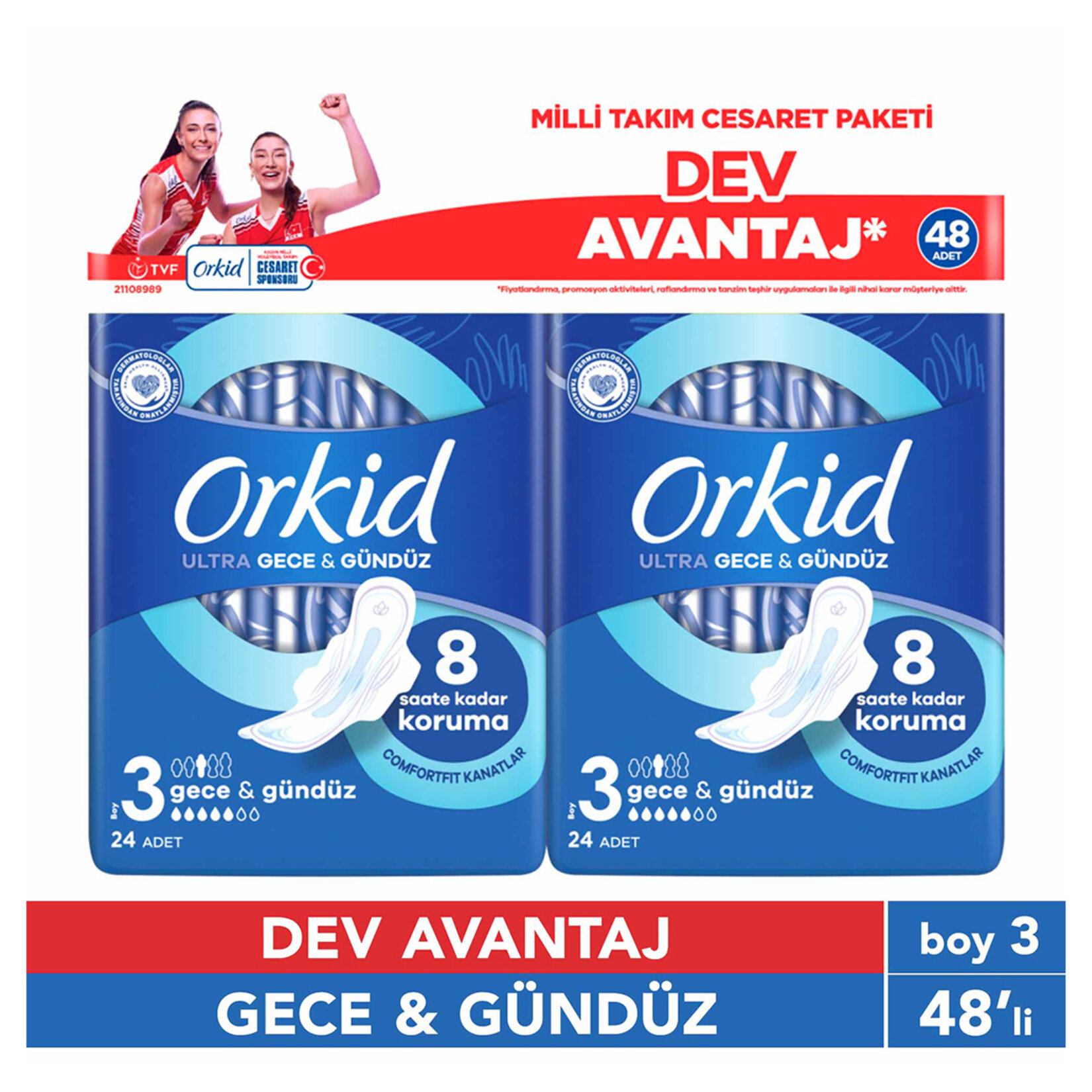 Orkid Ultra Ekstra Cesaret Paketi Gece Yeni 48'li - Görsel 2