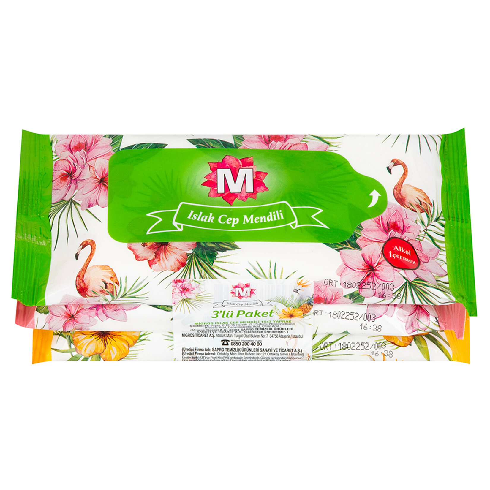 Migros Islak Cep Mendili 3 x 15