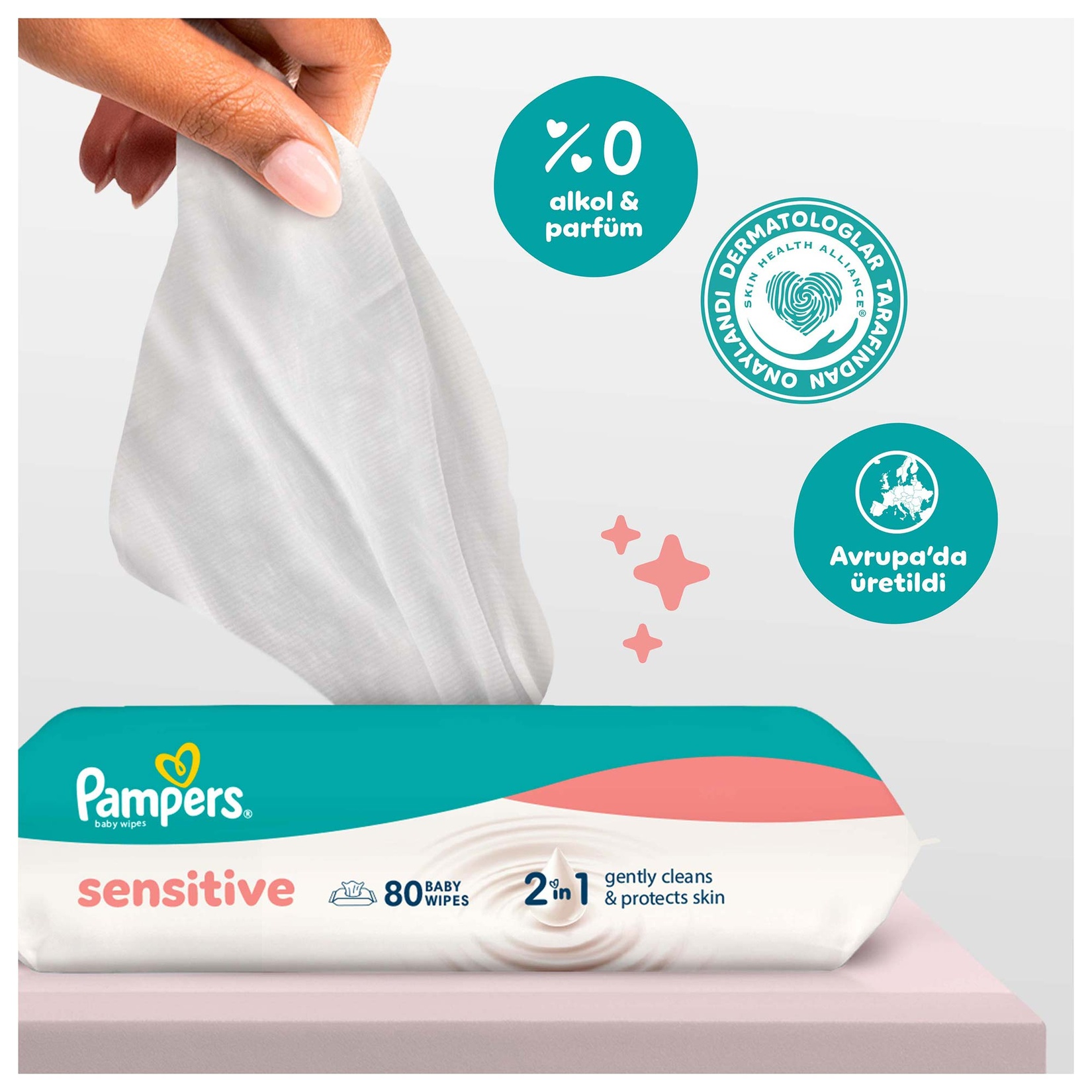 Prima Pampers Sensitive Islak Havlu 3 x 80'li - Görsel 5