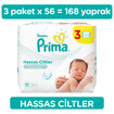 Prima Islak Havlu Hassas Ciltler İçin 3'Lü Fırsat Paketi 168 Yaprak - Görsel 2