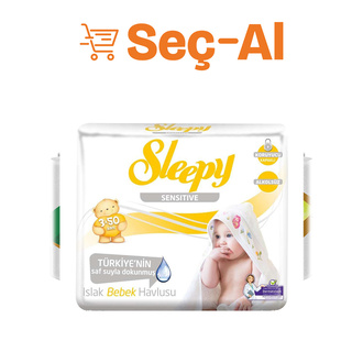 Sleepy Sensitive Islak Havlu 3 x 50'li
