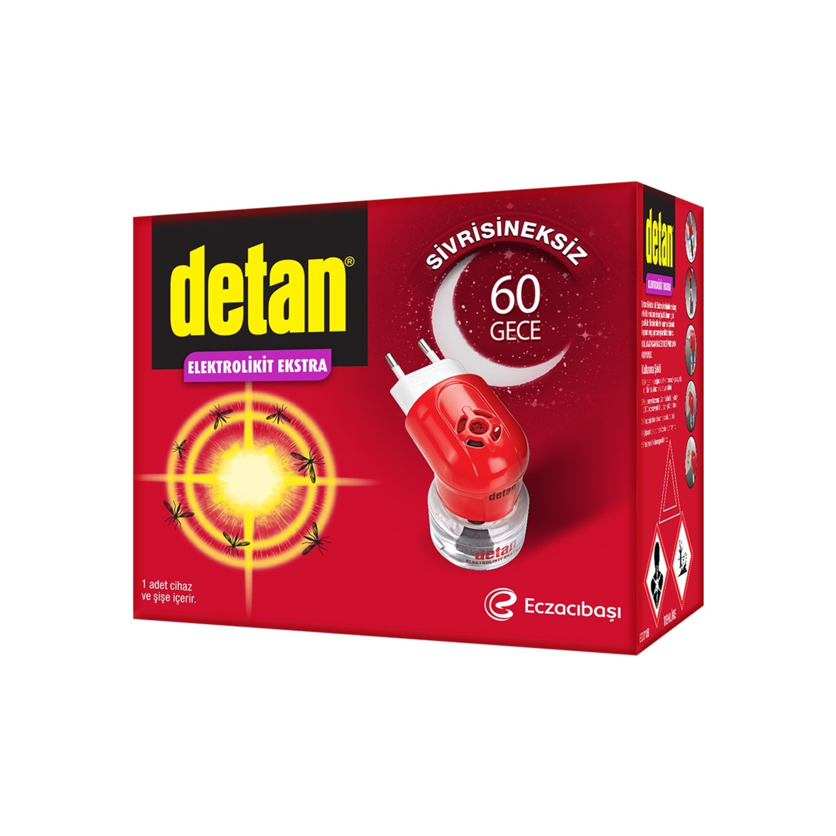 Detan 60 Gece Elektrolikit Ekstra Cihaz + Yedek 45 Ml