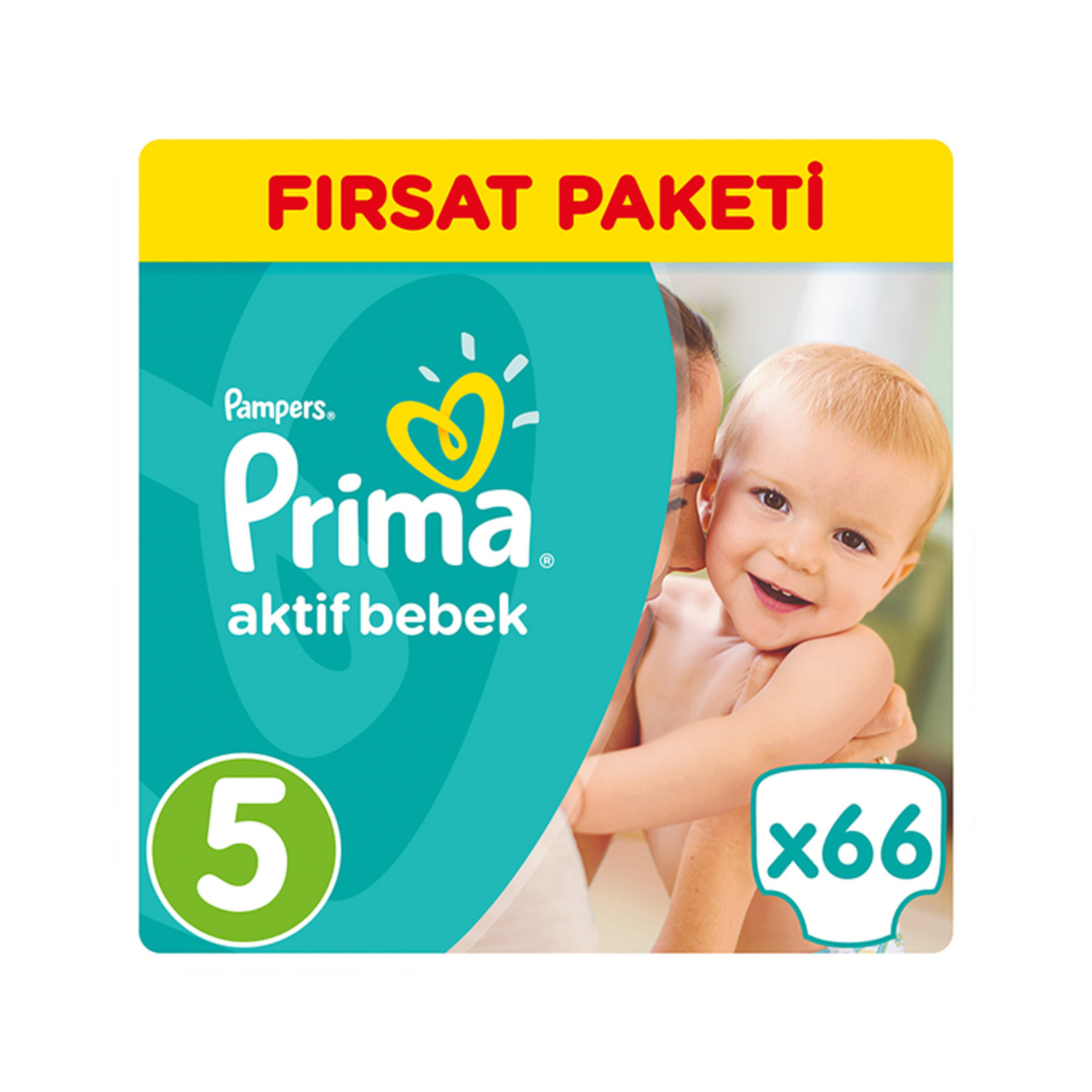 Prıma 5 Beden Bebek Bezi Aktif Bebek Junıor Fırsat Paketi 66 Adet 11-18 Kg