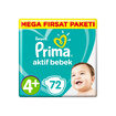 Prima Bebek Bezi Aktif Bebek 4+ Beden 72 Adet Maxi Plus Süper Fırsat Paketi - Görsel 1