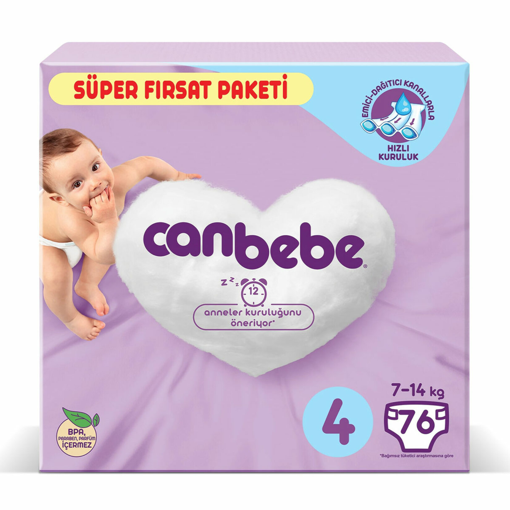 Canbebe Süper Fırsat Paketi 4 No Maxi 76'lı