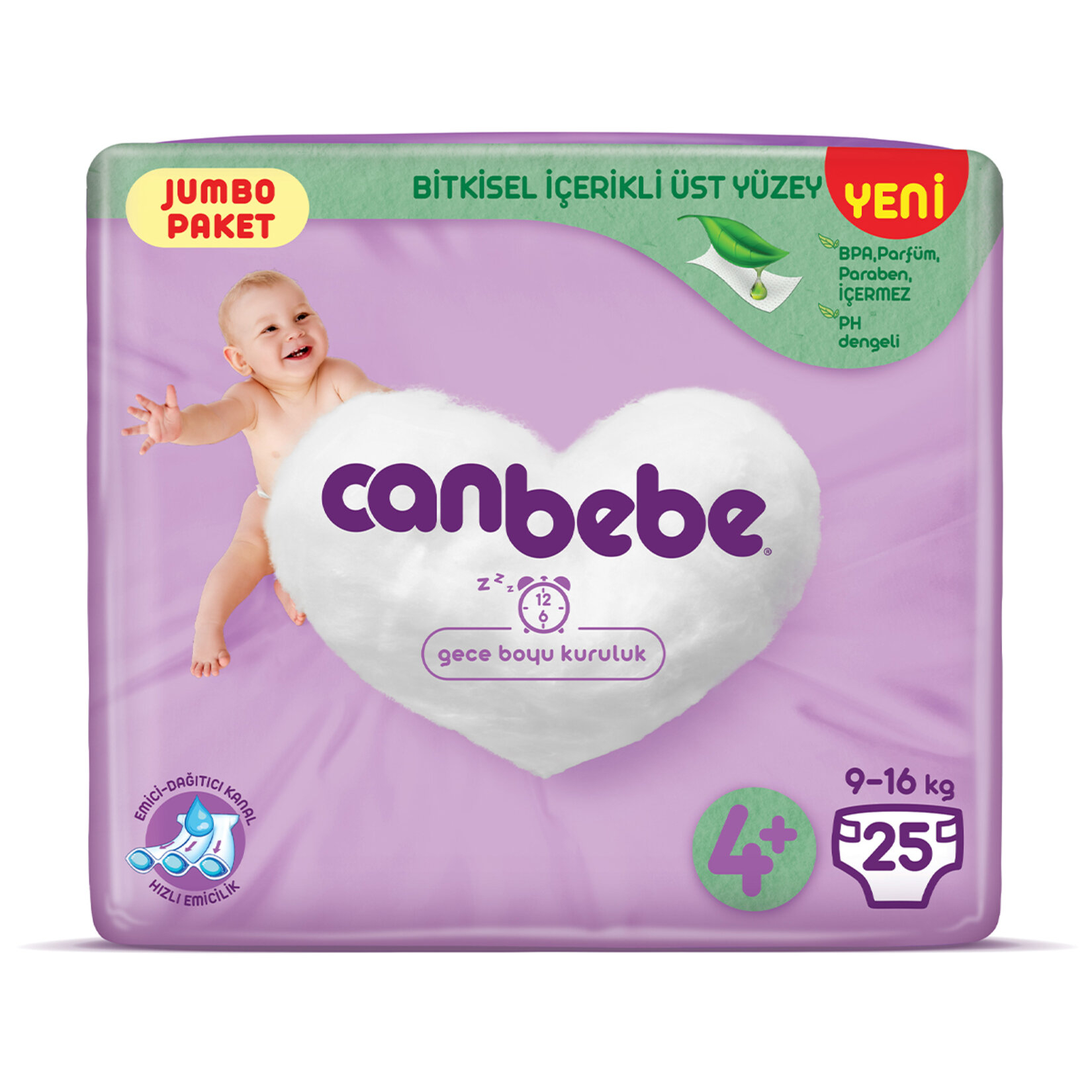 Canbebe Jumbo Maxiplus 4+ No 9-16 Kg 25'li