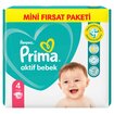 Prima Bebek Bezi Aktif Bebek Fırsat Paket 4 Beden 30'lu - Görsel 1
